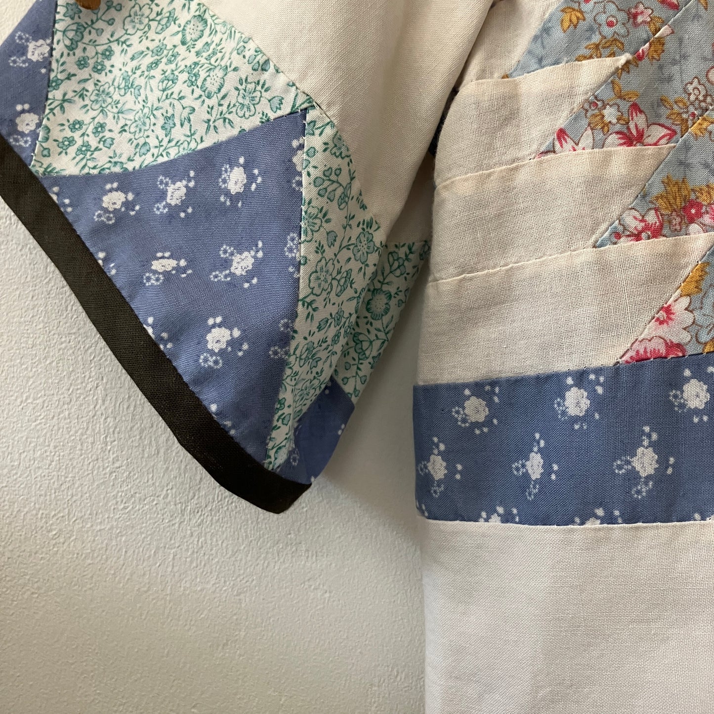 70s recycled patchwork cottagecore shirt