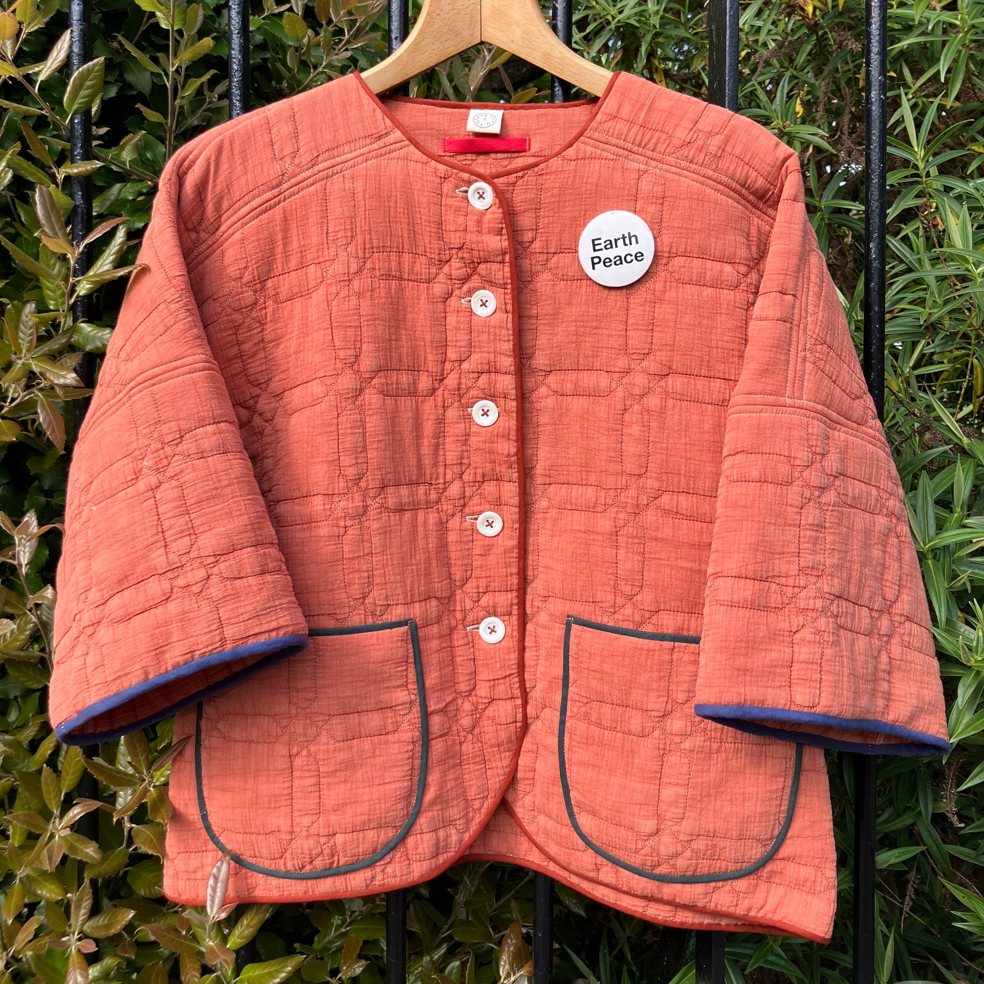 Comfy, boxy summer-weight jacket made from found Merchant and Mills quilted cotton fabric