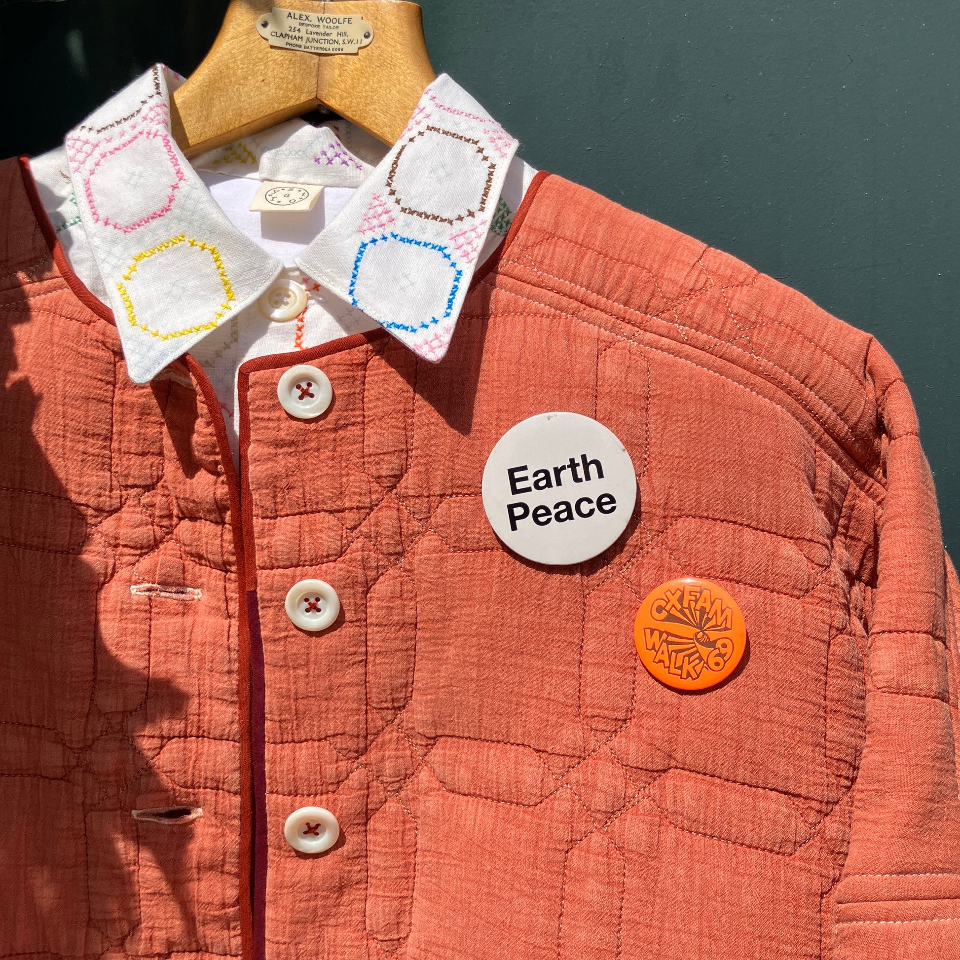 Comfy, boxy summer-weight jacket made from found Merchant and Mills quilted cotton fabric