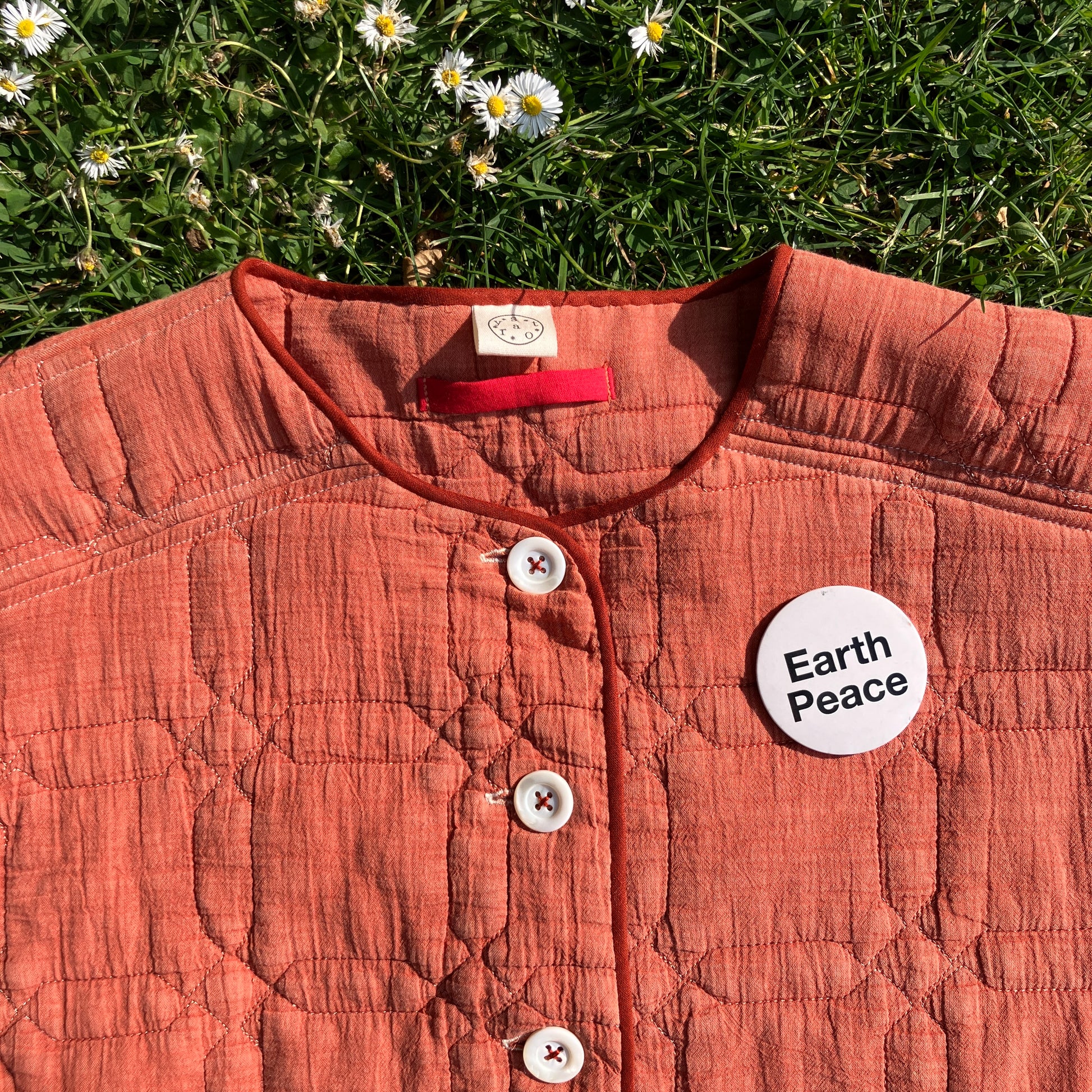 Comfy, boxy summer-weight jacket made from found Merchant and Mills quilted cotton fabric