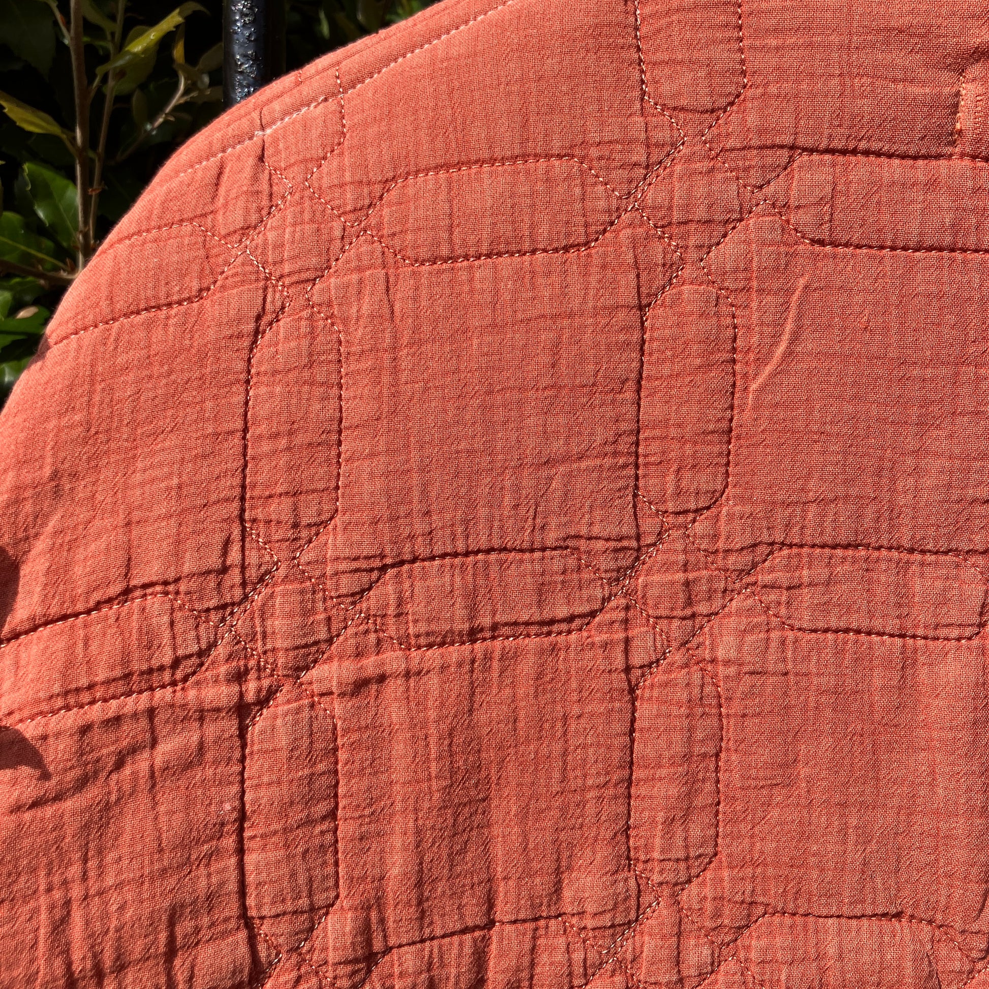 Comfy, boxy summer-weight jacket made from found Merchant and Mills quilted cotton fabric