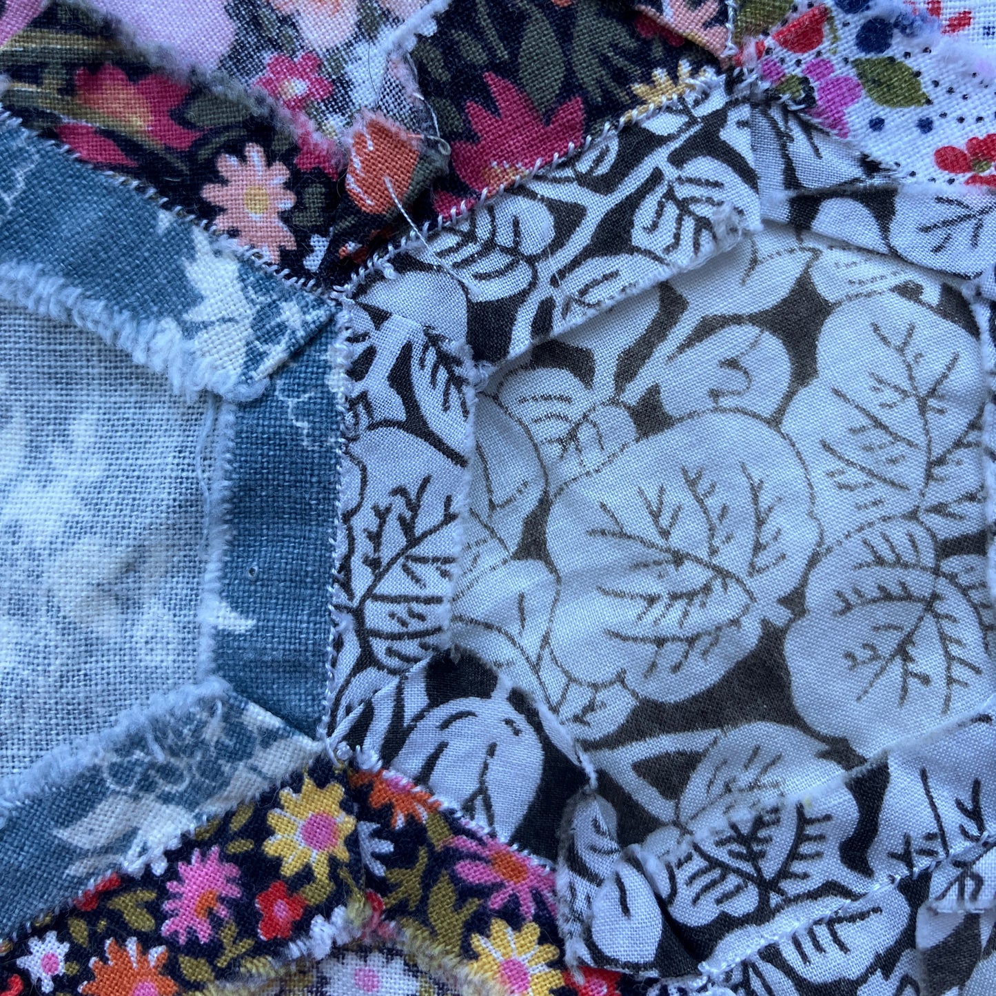 Hand-pieced recycled patchwork quilt vest