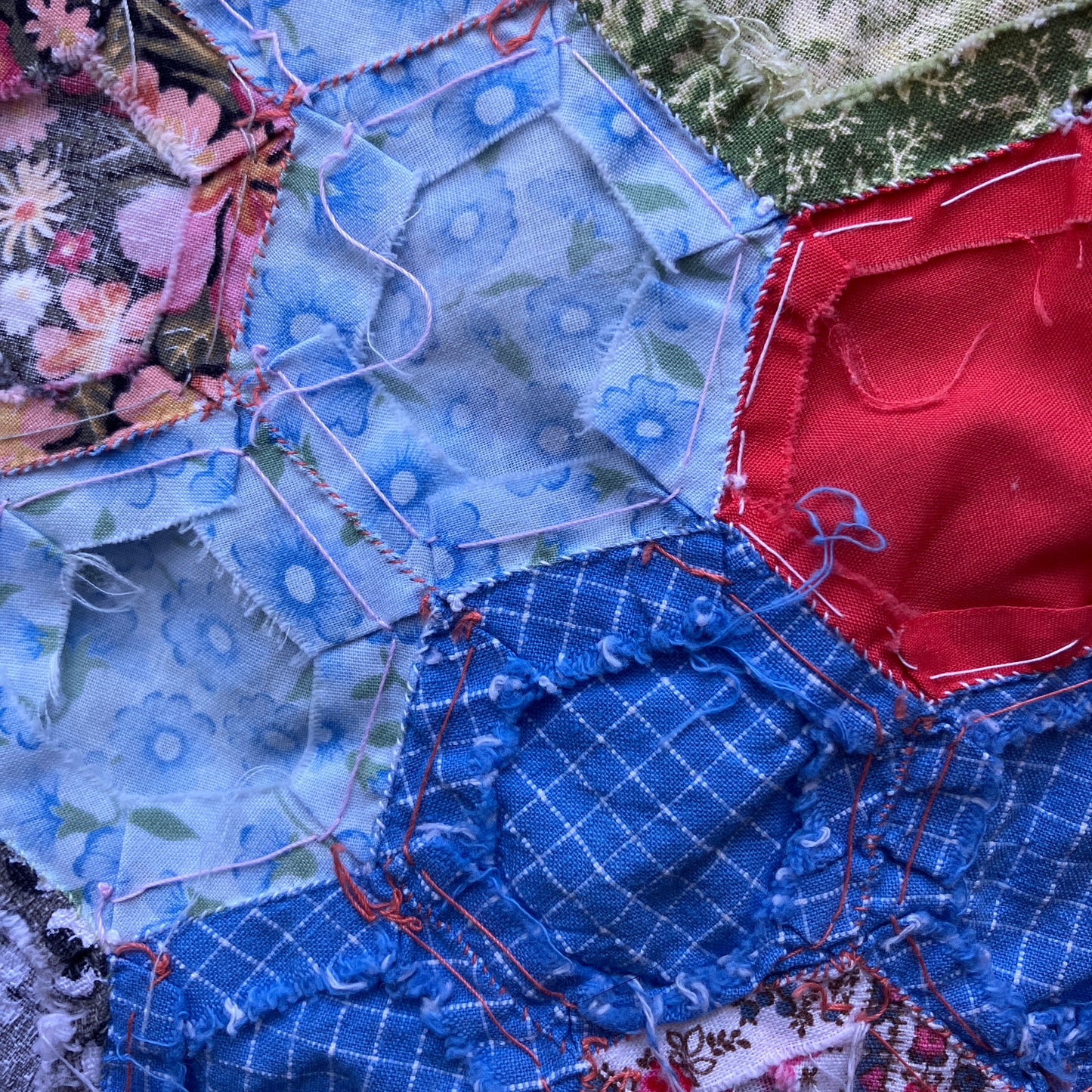 Hand-pieced recycled patchwork quilt vest
