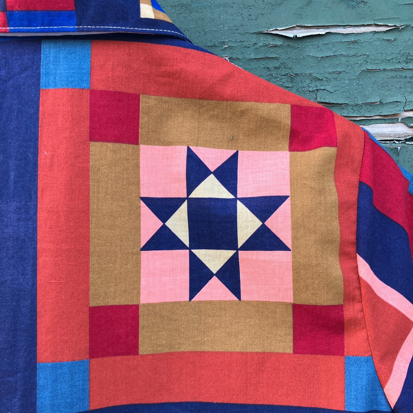 Patchwork print shirt