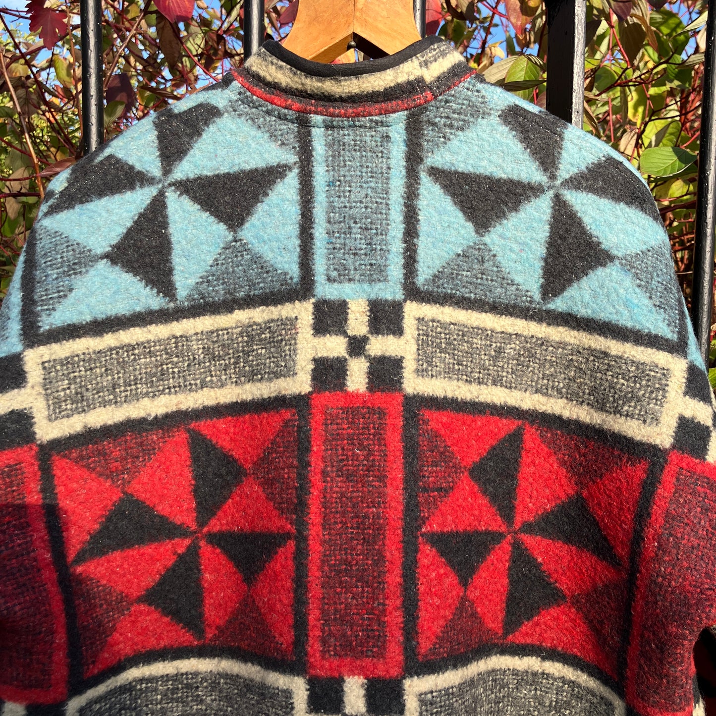 Reclaimed patchwork blanket jacket