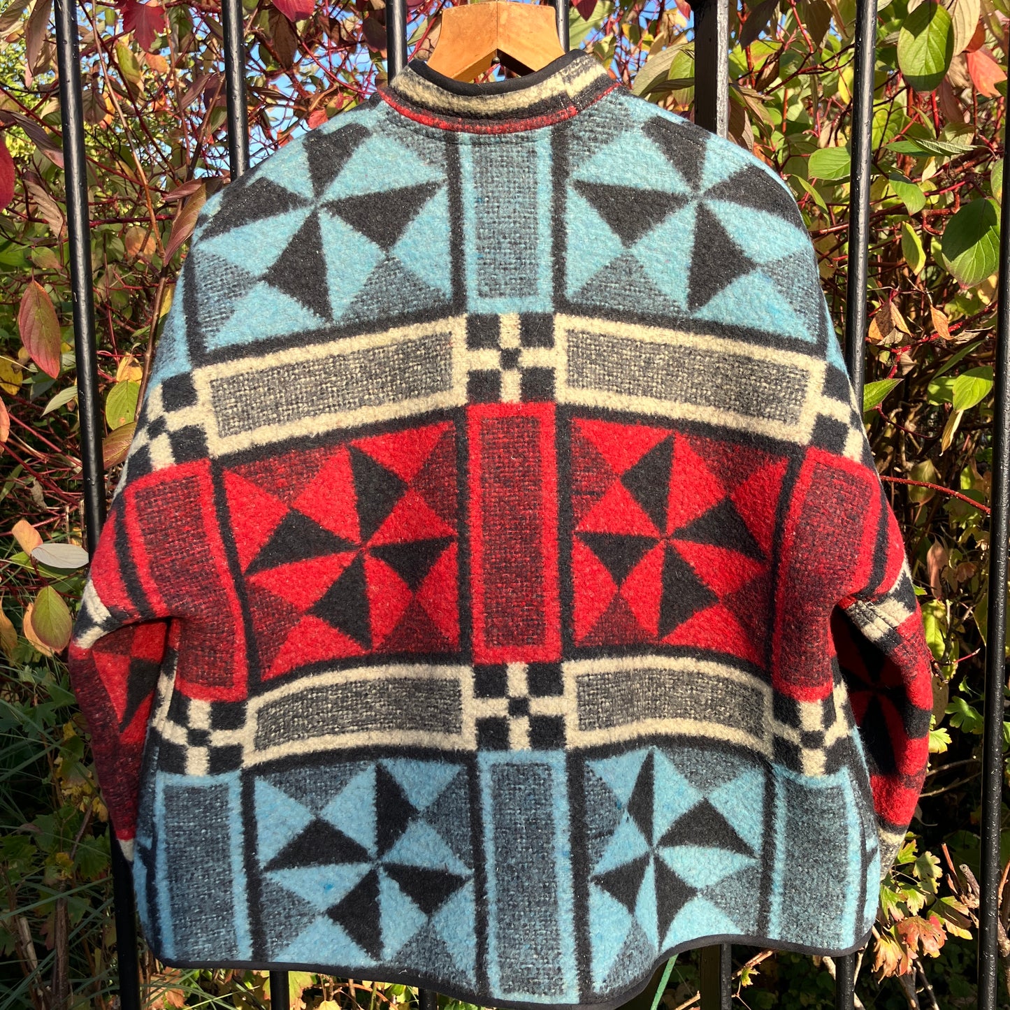 Reclaimed patchwork blanket jacket