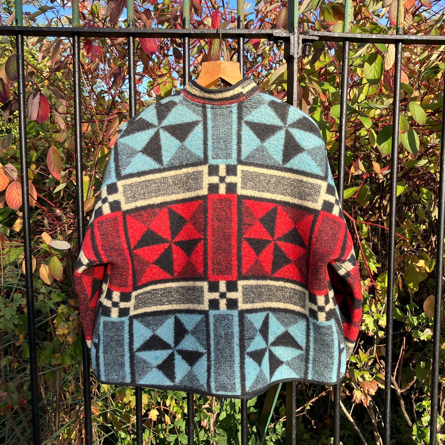 Reclaimed patchwork blanket jacket