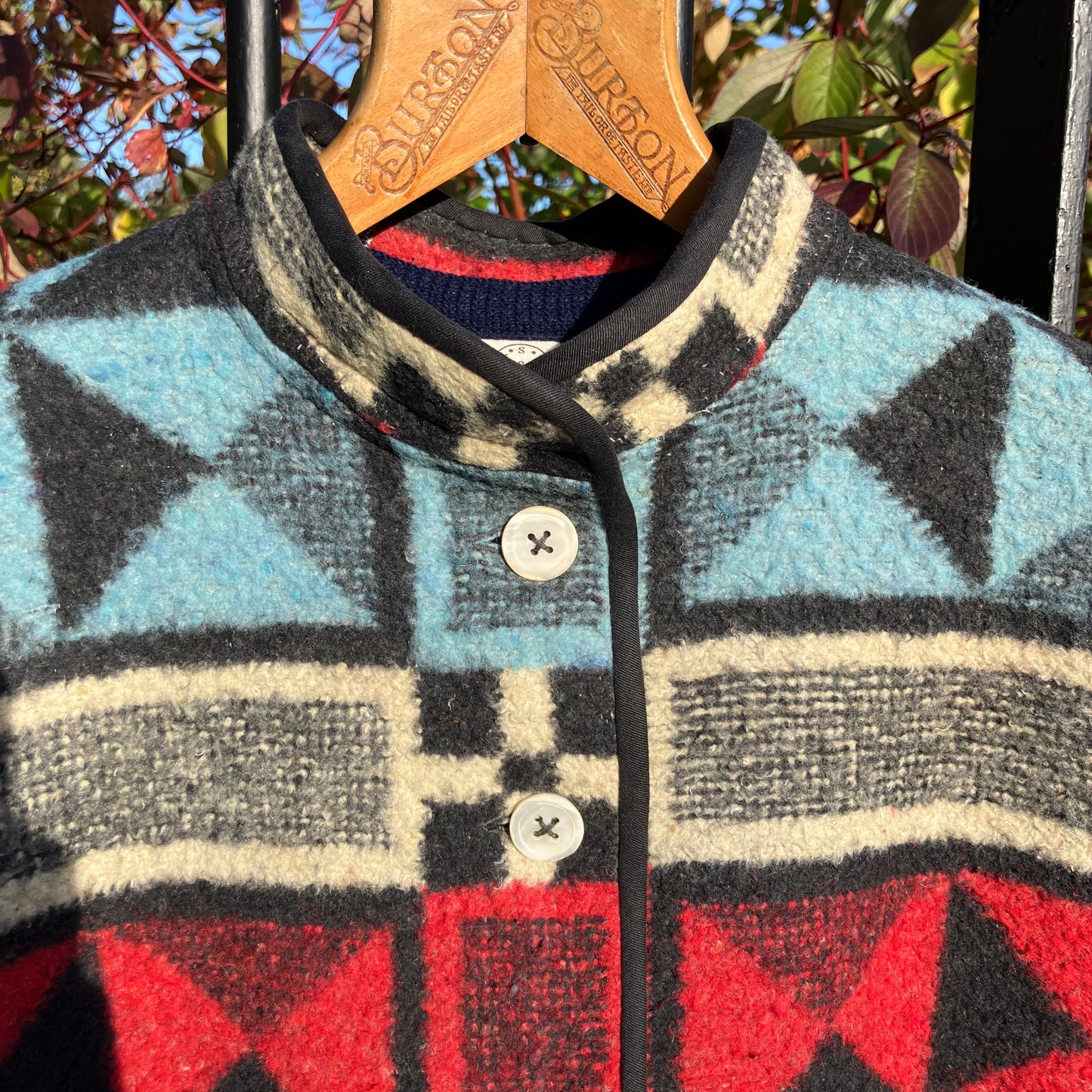 Reclaimed patchwork blanket jacket