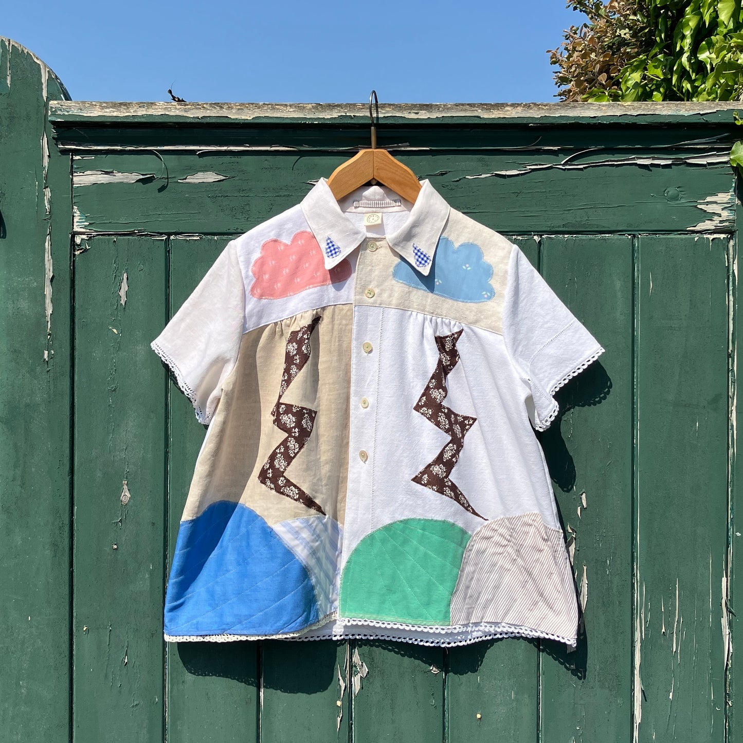 Hand made appliqué weather shirt