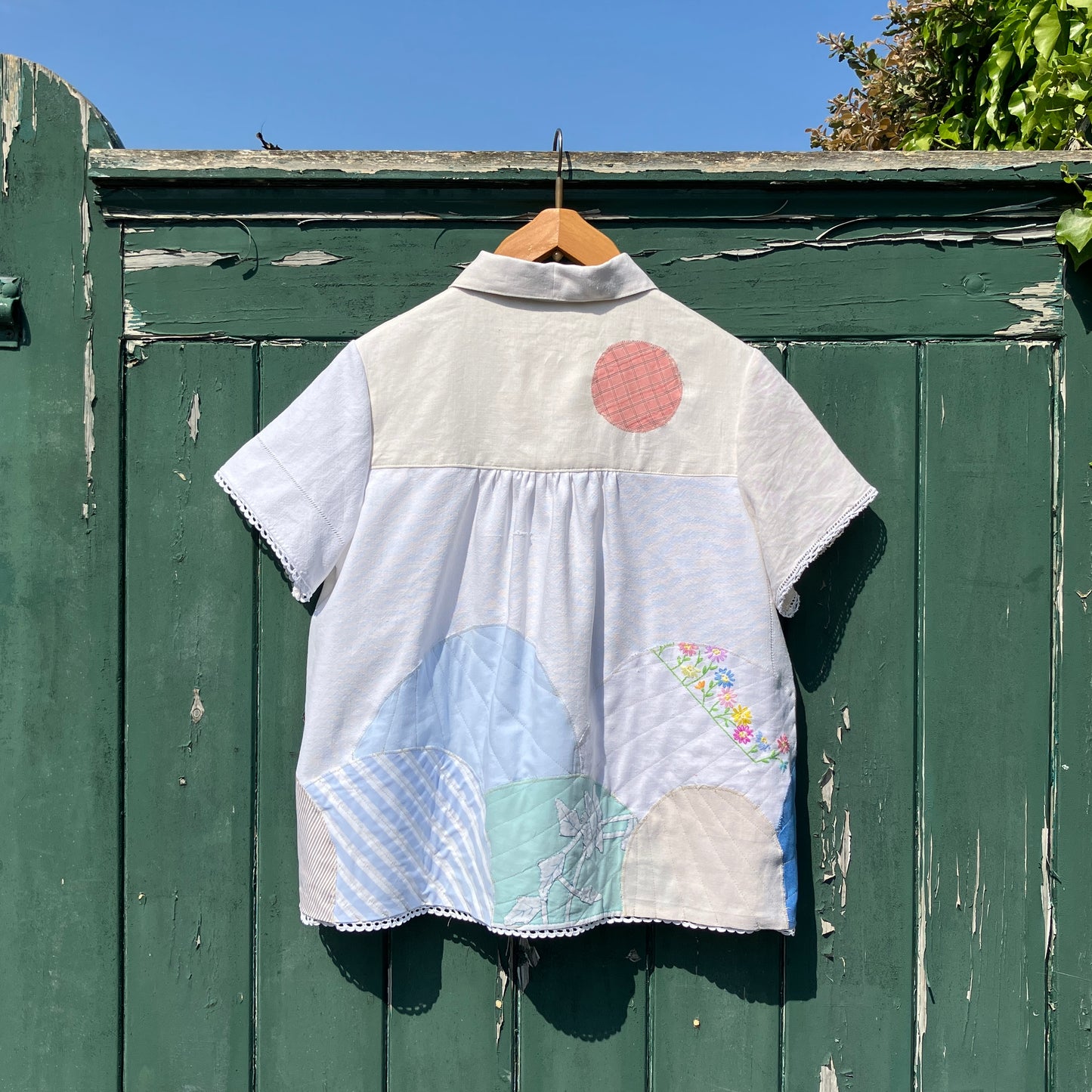 Hand made appliqué weather shirt