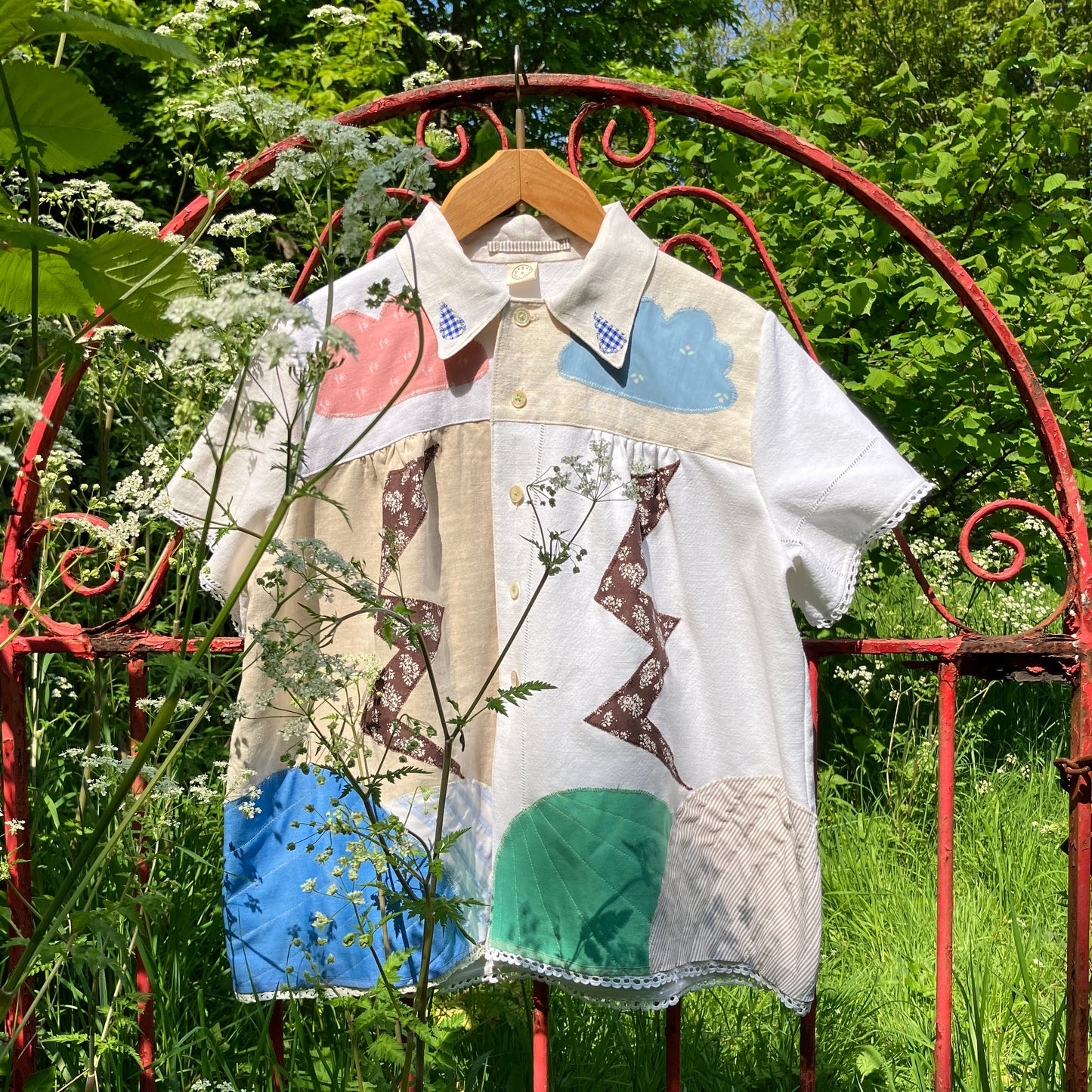 Hand made appliqué weather shirt
