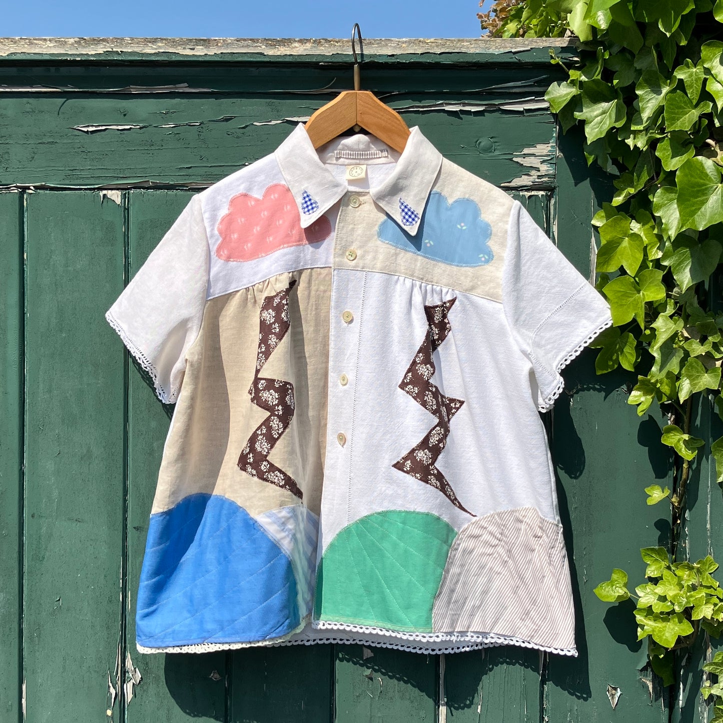 Hand made appliqué weather shirt