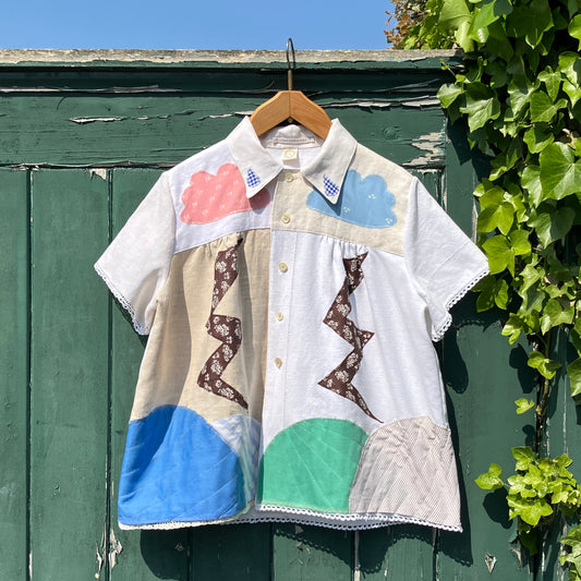 Hand made appliqué weather shirt