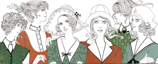 Golden Hands 70s fashion illustrations Anna Kostal