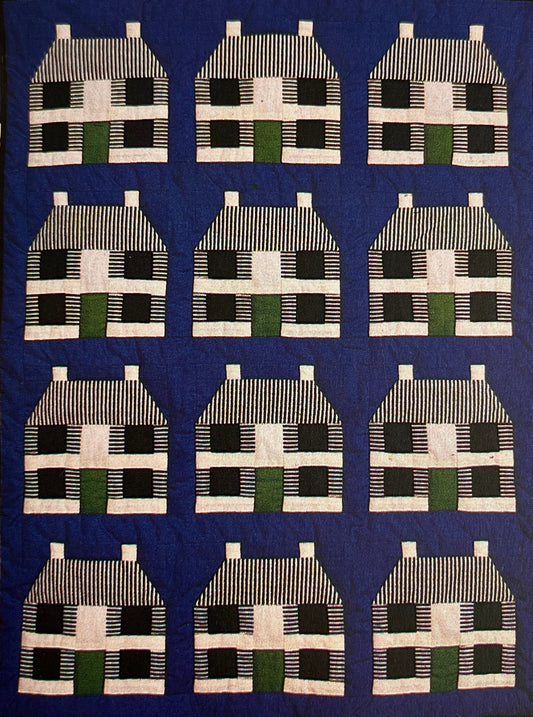 Houses vintage patchwork quilt
