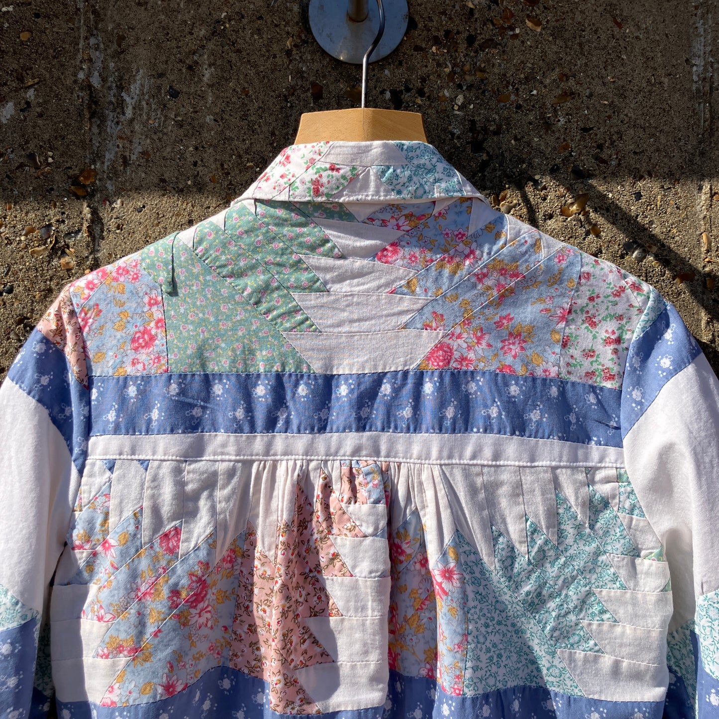 70s recycled patchwork cottagecore shirt