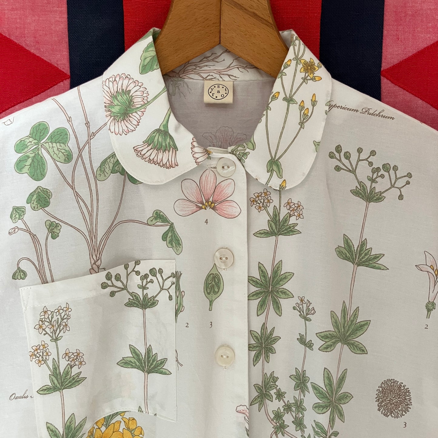 Botanical print boxy shirt