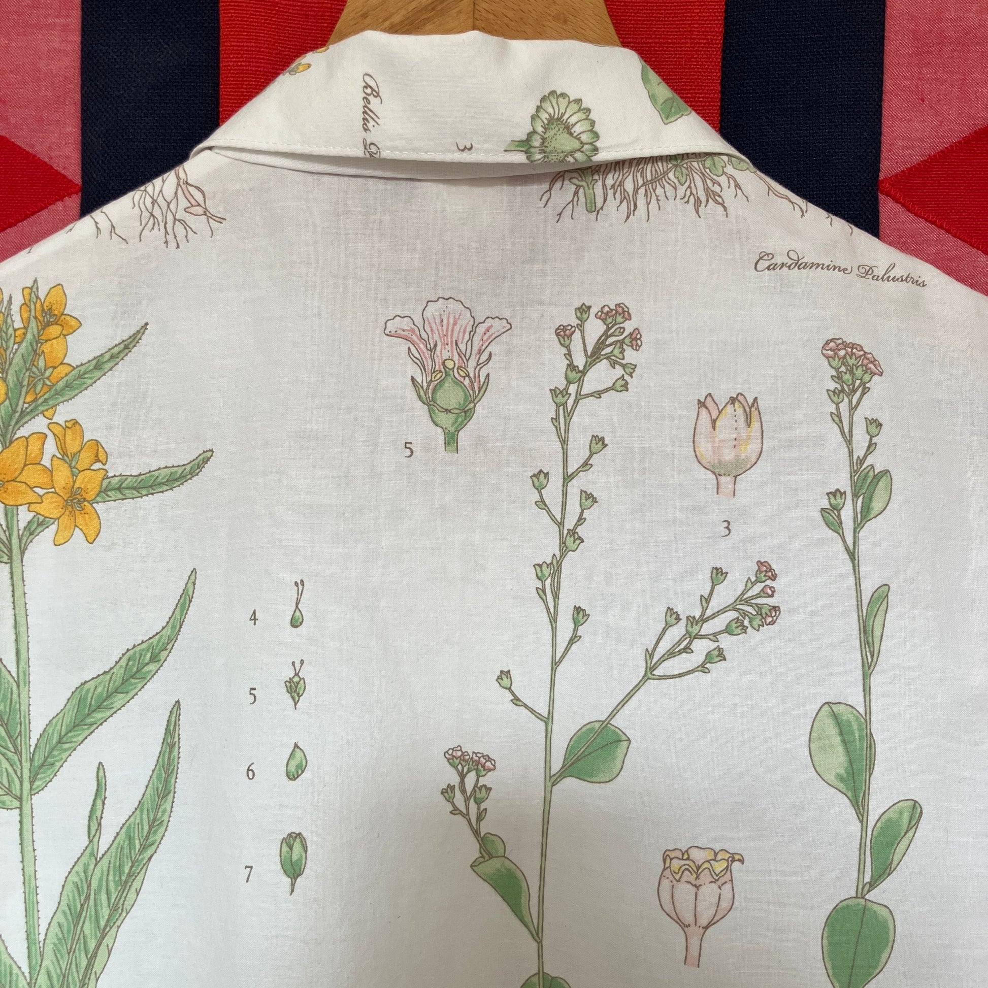 Boxy shirt made from botanical print recycled bedding