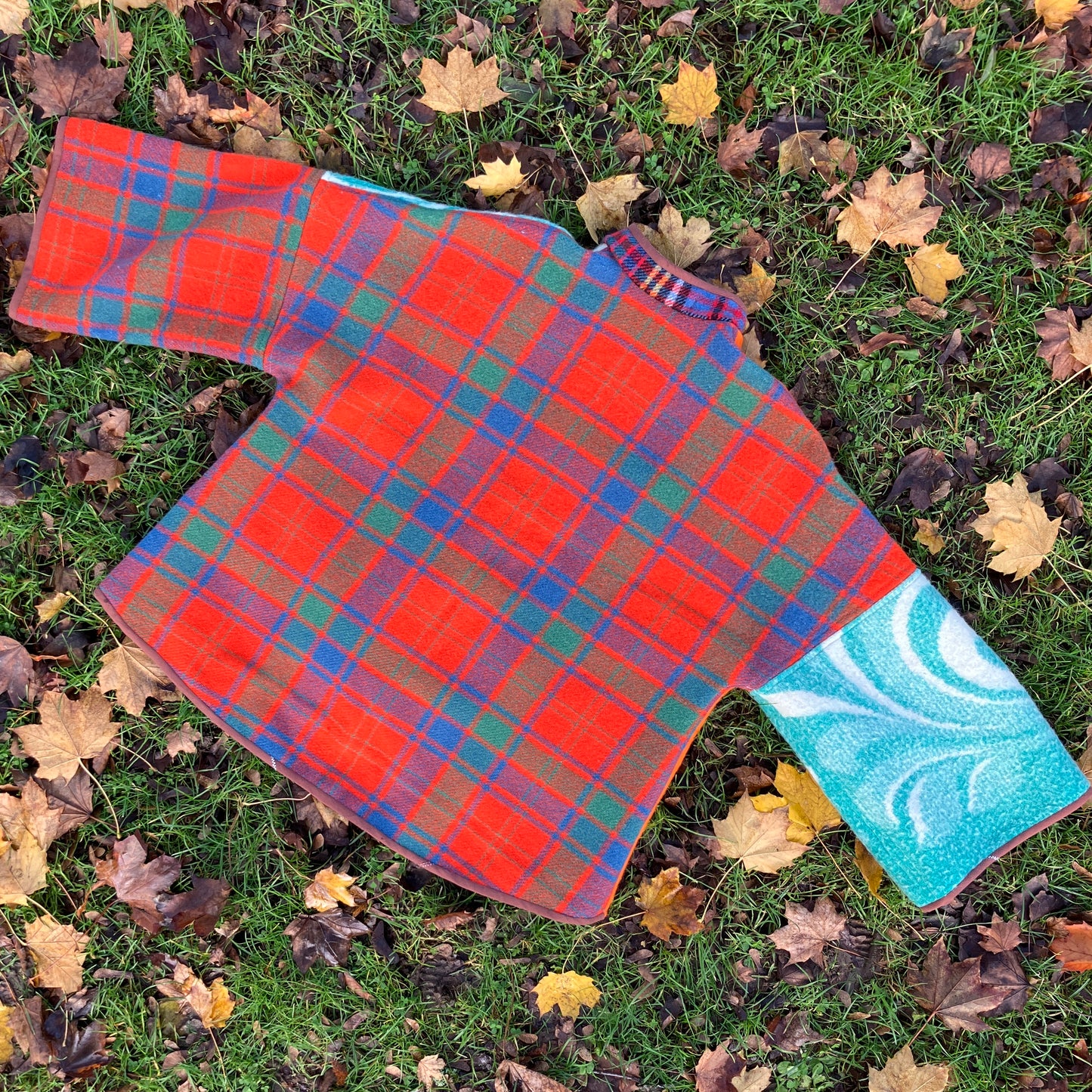 Dreamcoat patchwork recycled blanket jacket