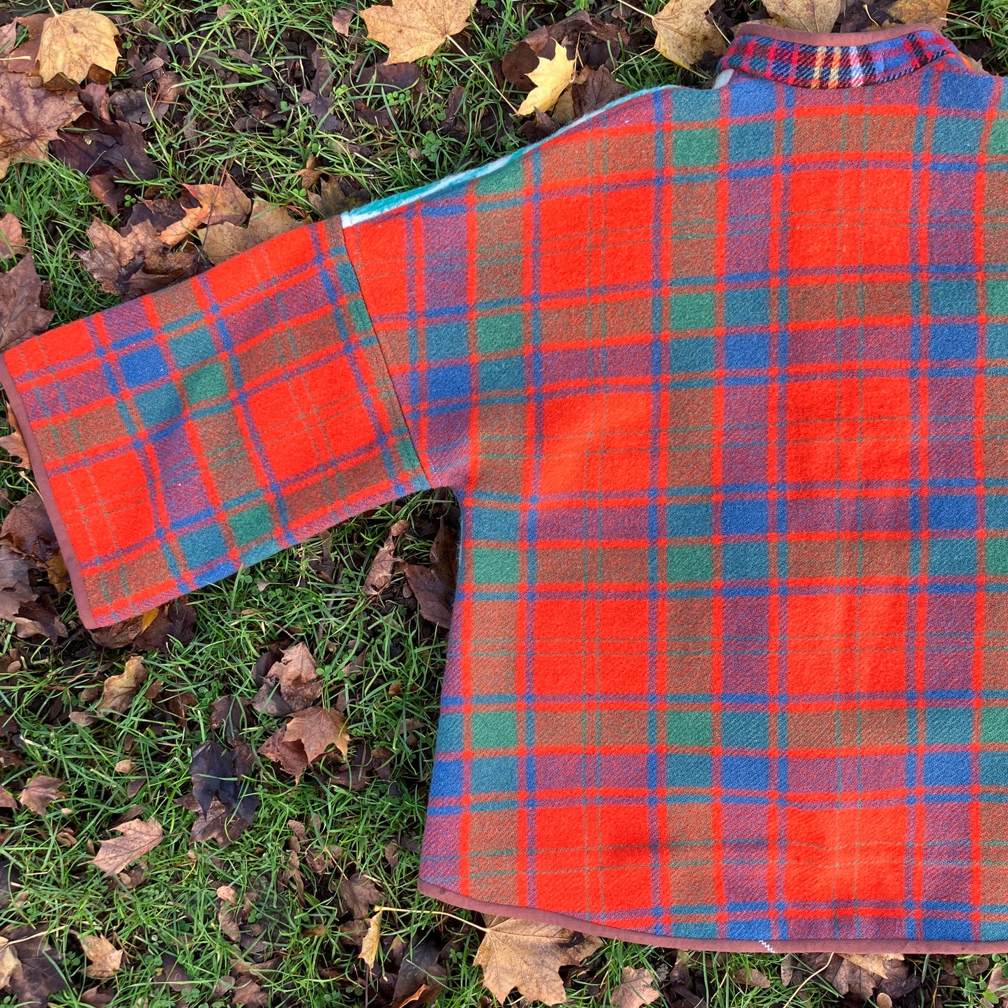 Dreamcoat patchwork recycled blanket jacket