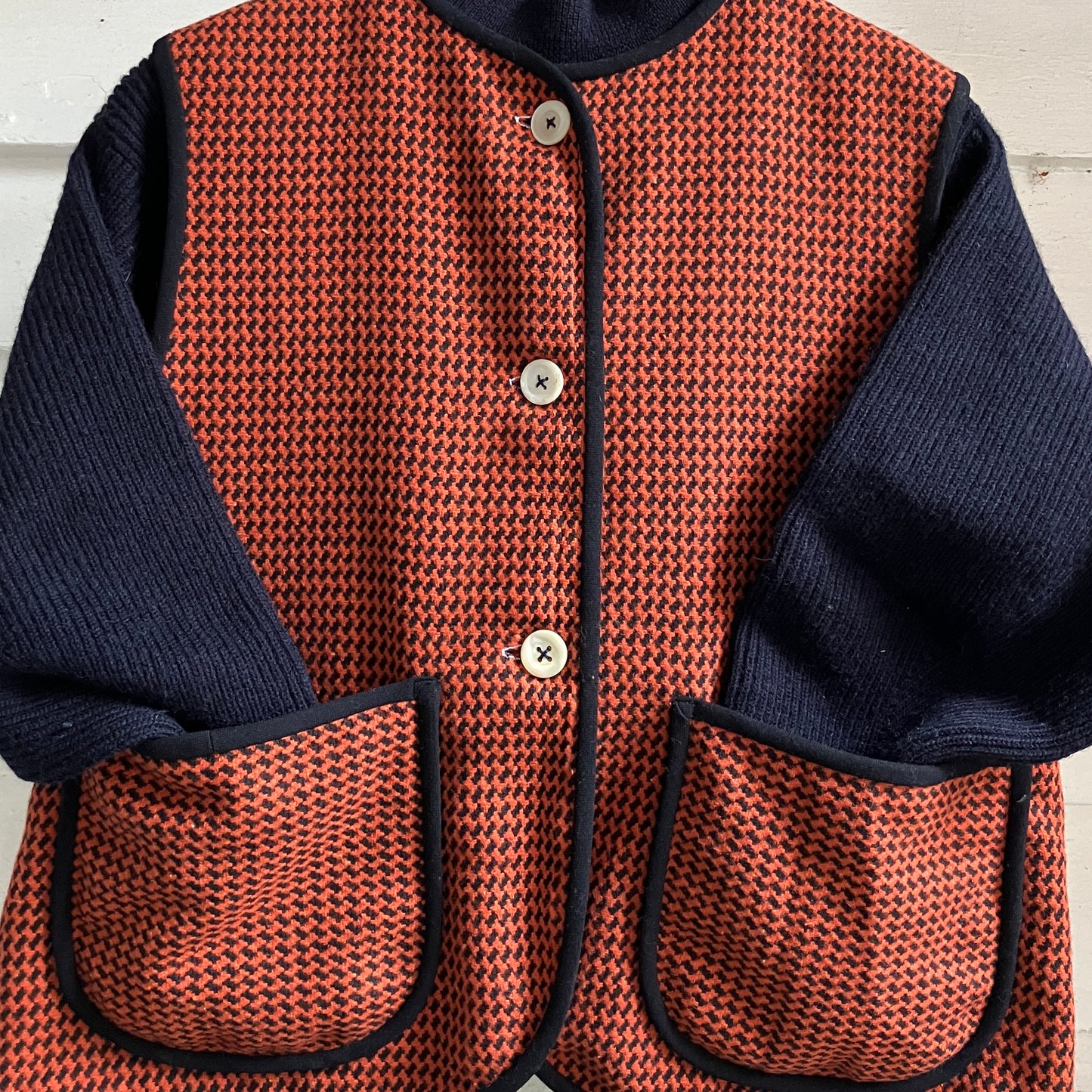 Button-front vest made from recycled wool fabric