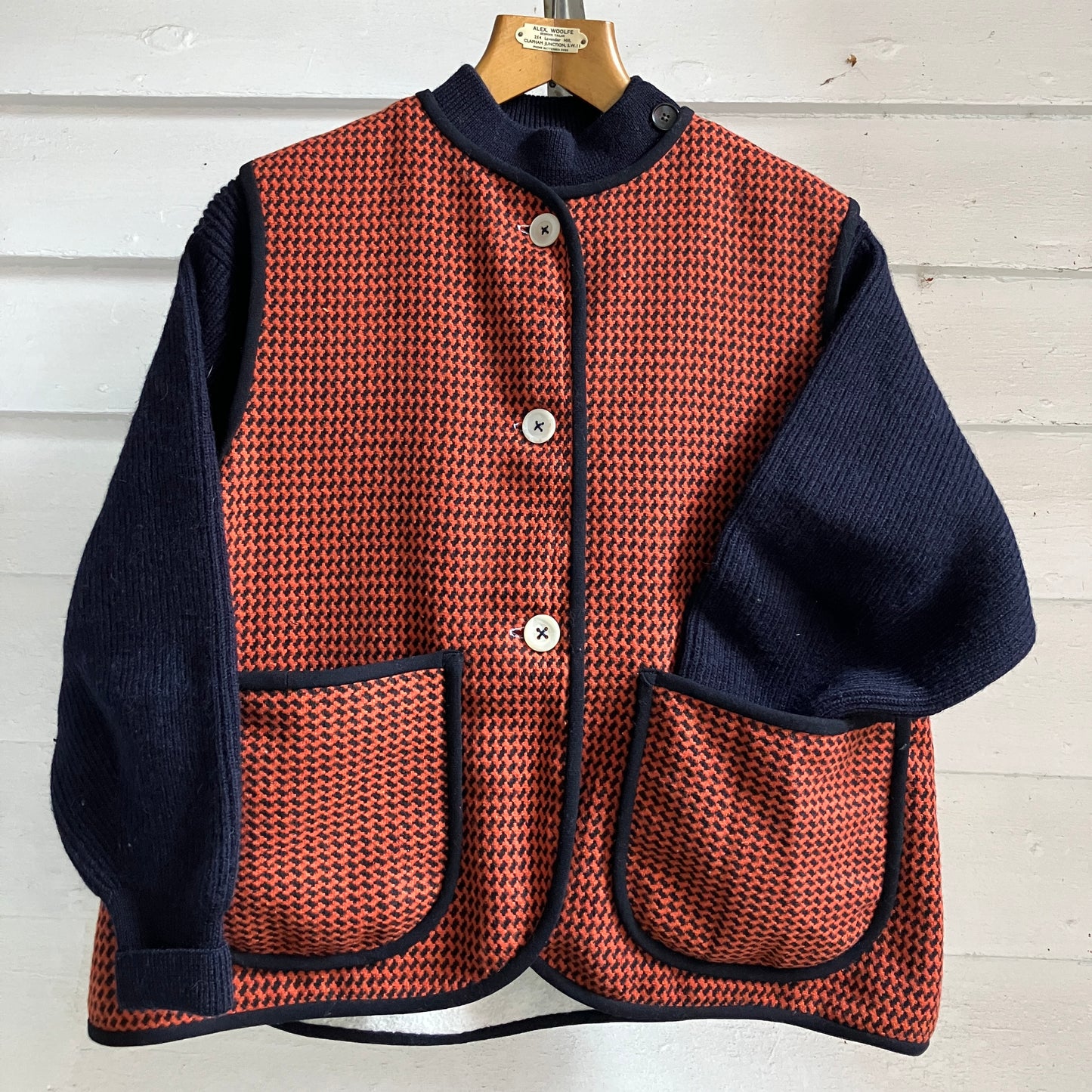 Button-front vest made from recycled wool fabric