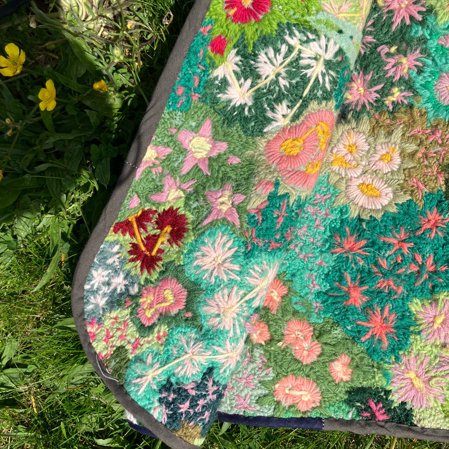 Floral embroidered tapestry vest