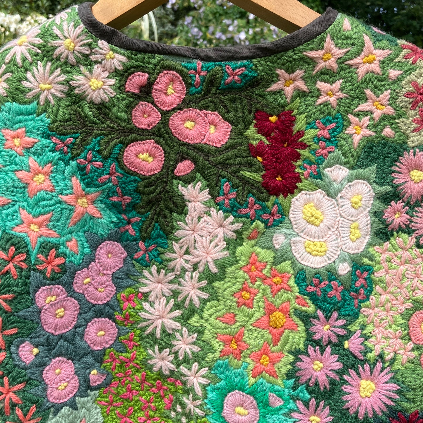 Floral embroidered tapestry vest