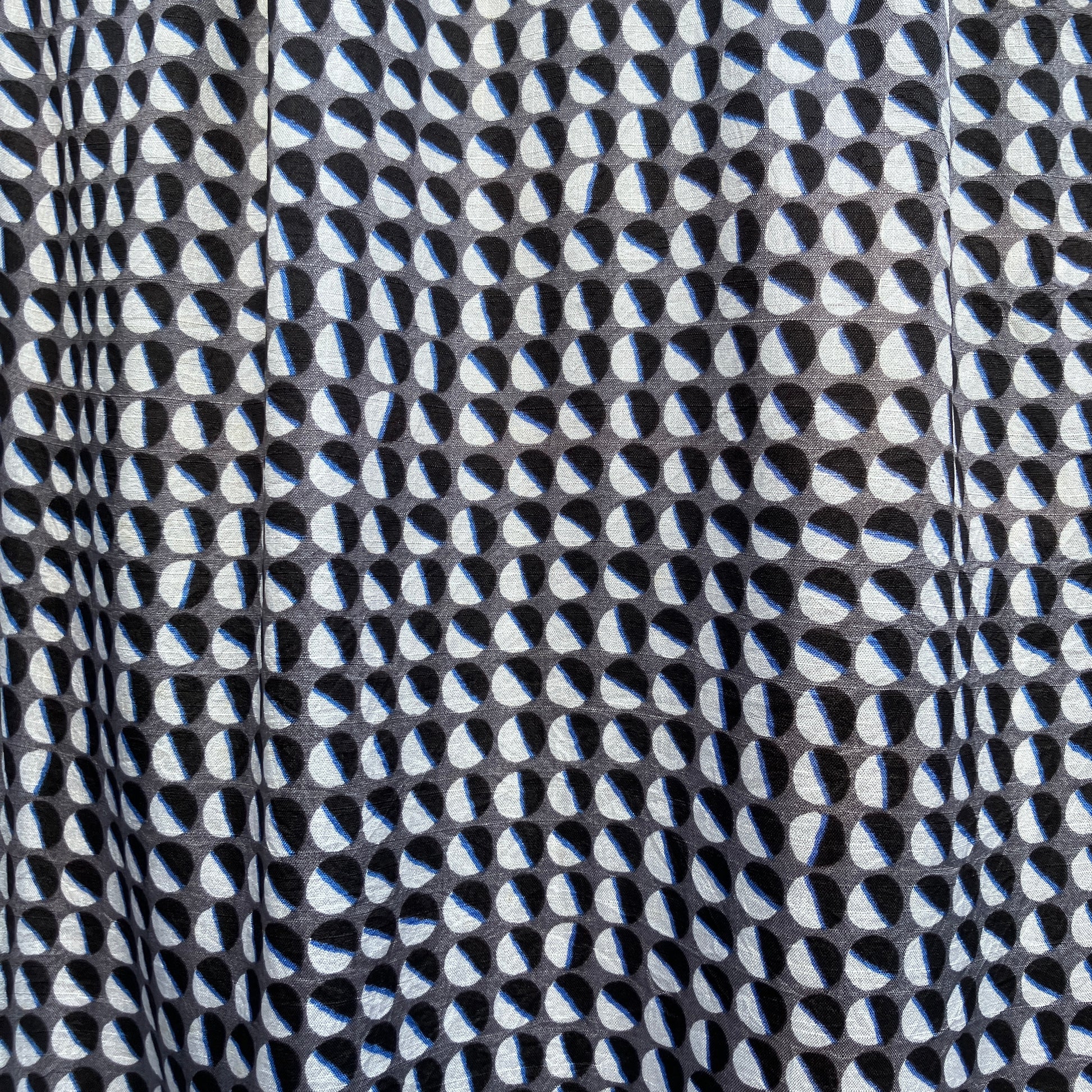 Geometric-print shirt made from reclaimed vintage fabric