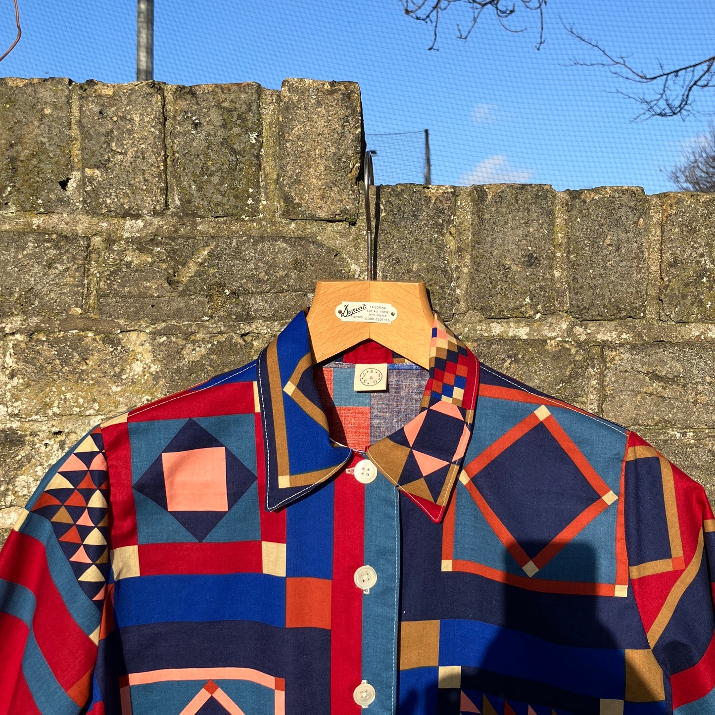 Patchwork print shirt