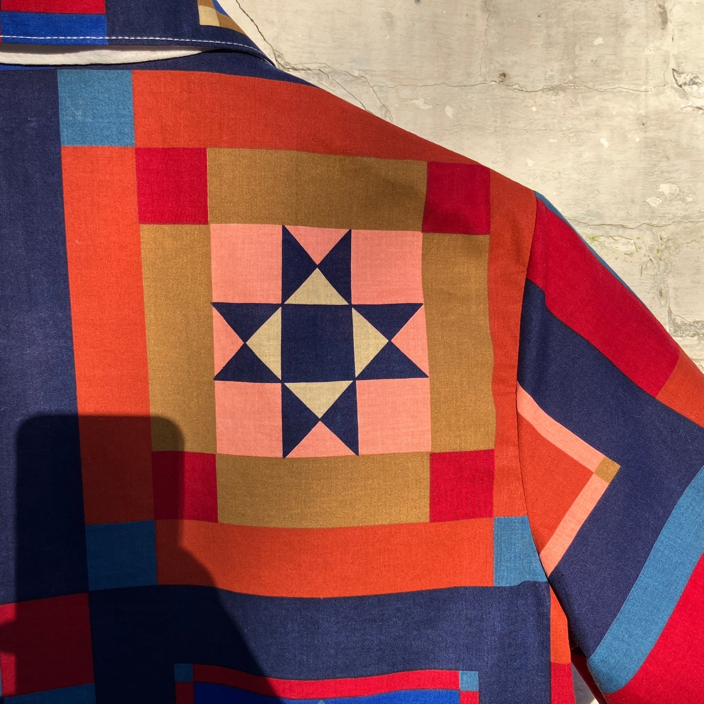 Patchwork print shirt