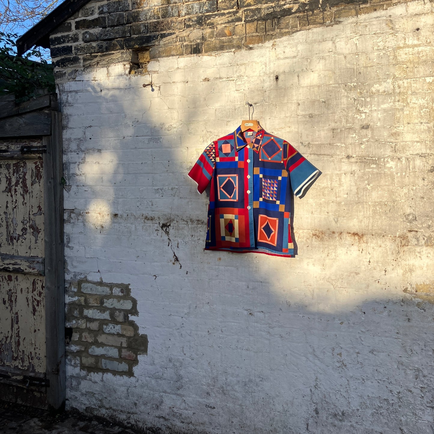 Patchwork print shirt
