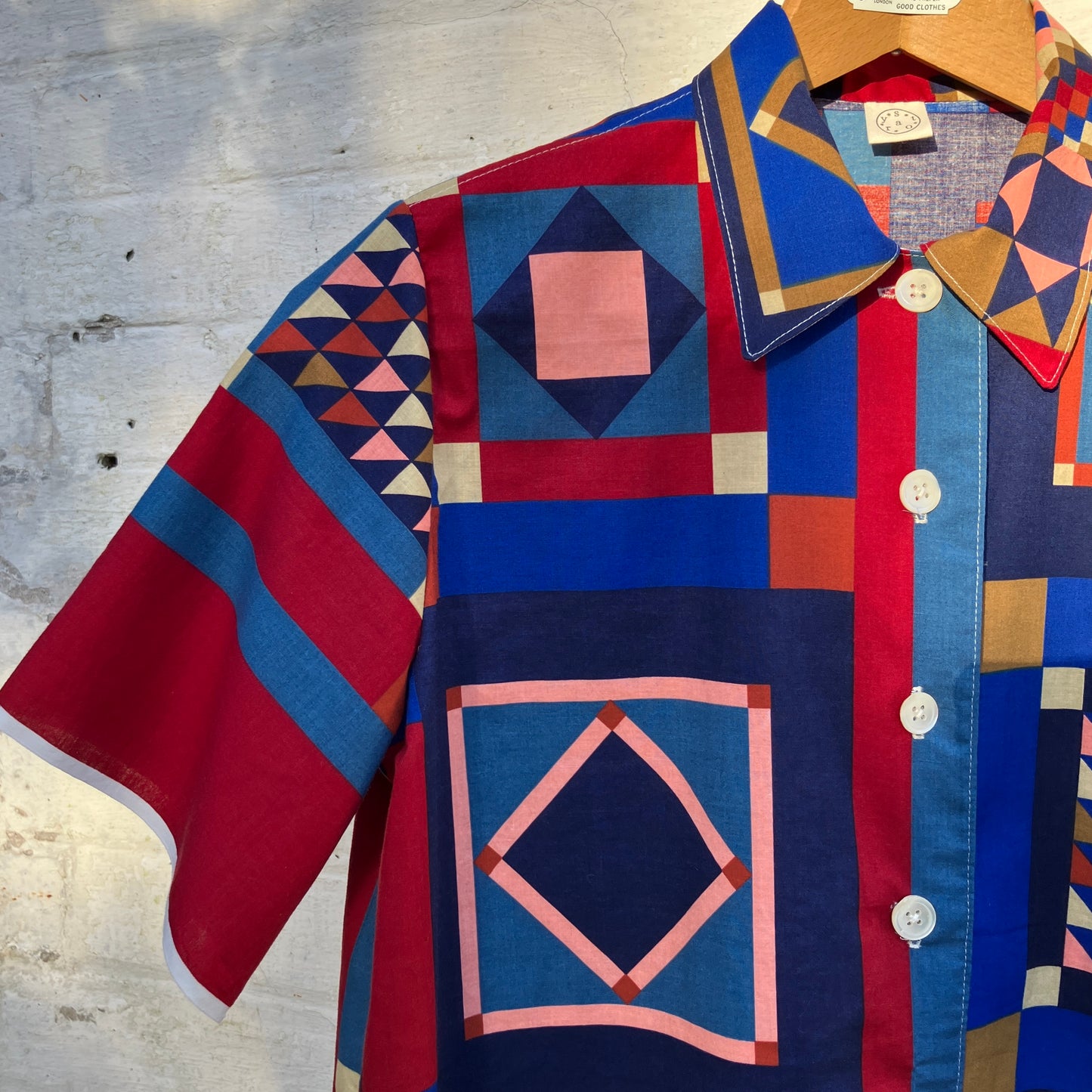Patchwork print shirt
