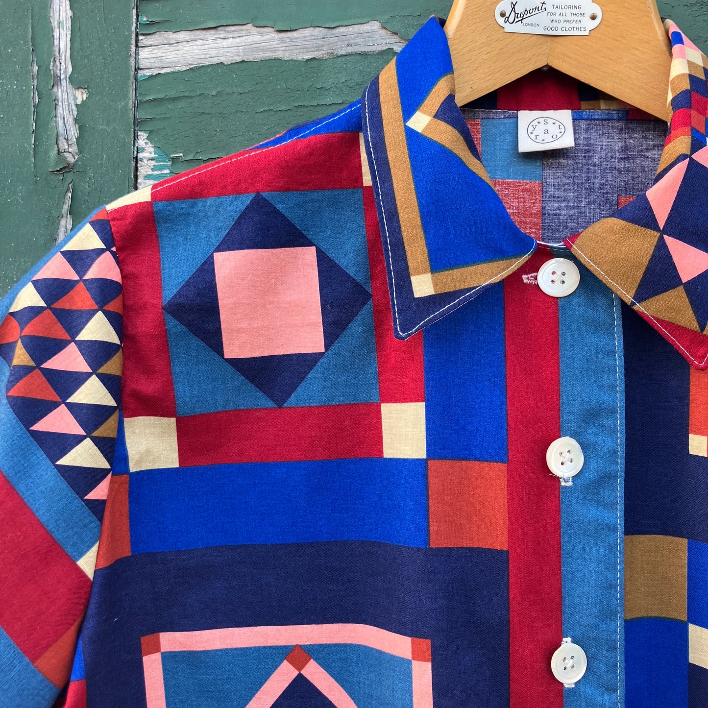 Patchwork print shirt