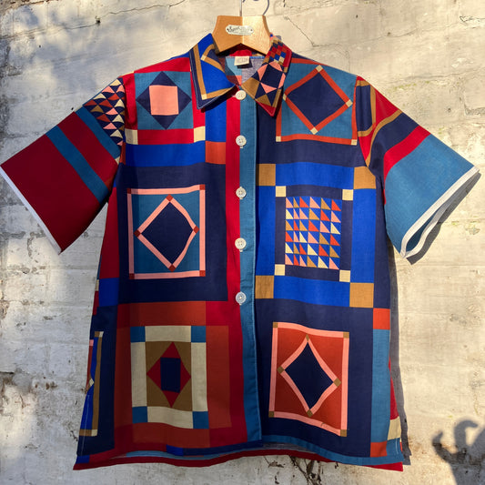 Patchwork print shirt