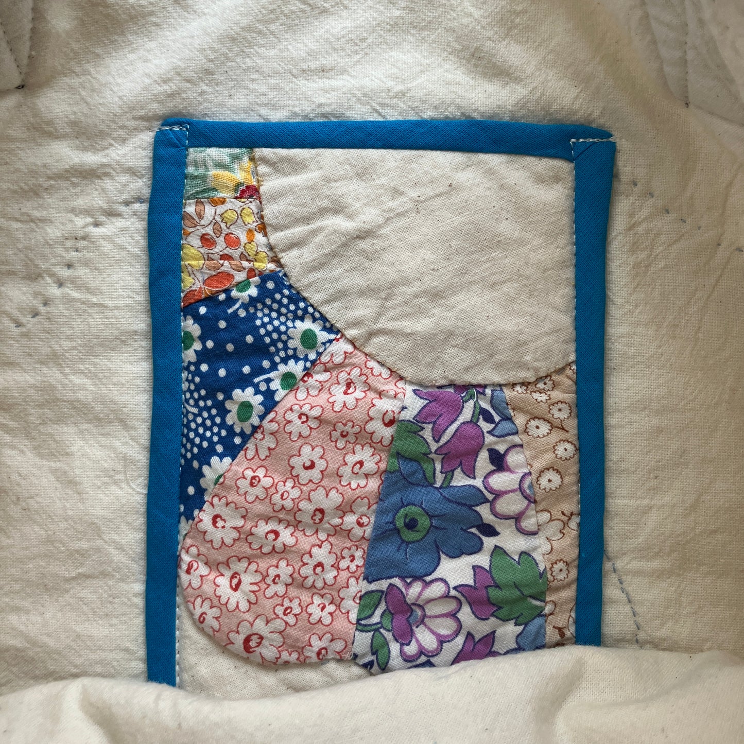 Tote bags with vintage patchwork and internal pocket