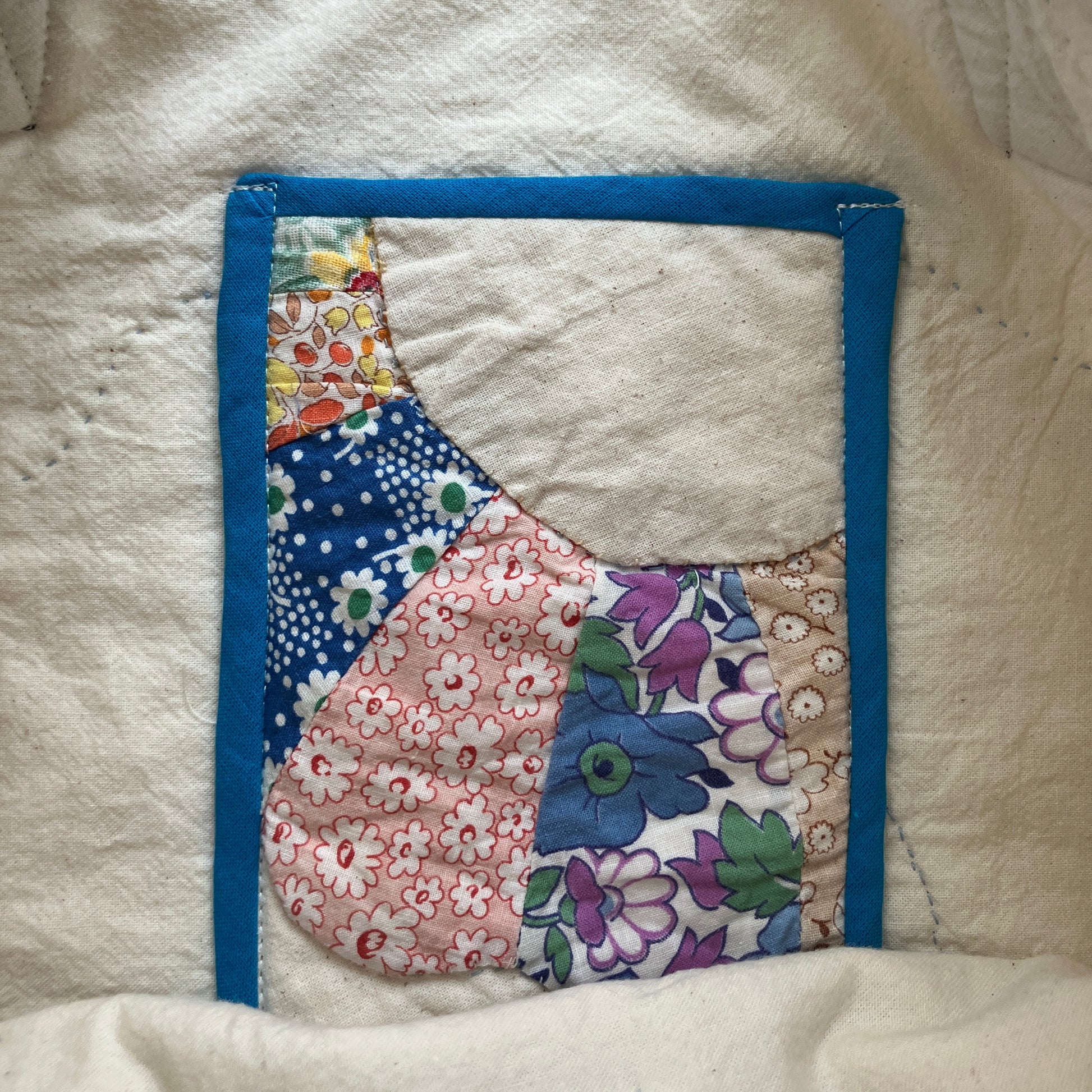 Tote bags with vintage patchwork and internal pocket