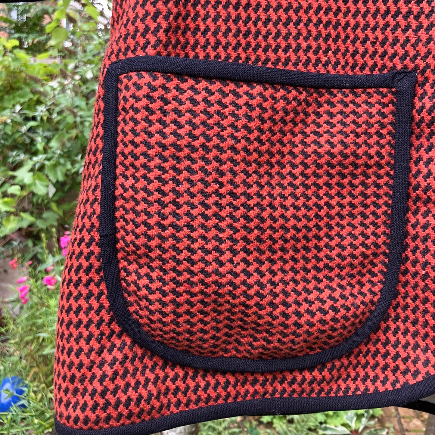Button-front vest made from recycled wool fabric
