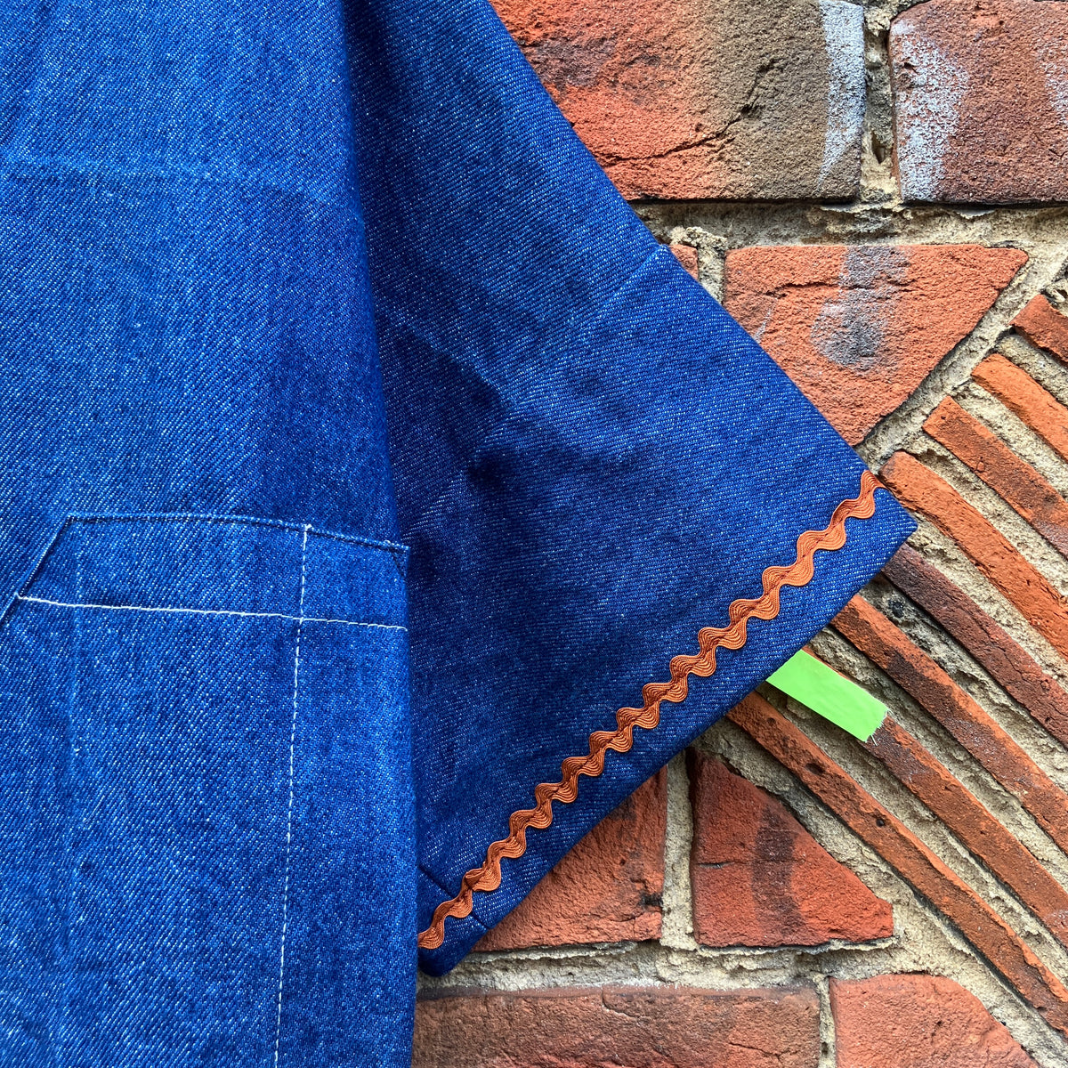 double breasted reclaimed denim boxy top