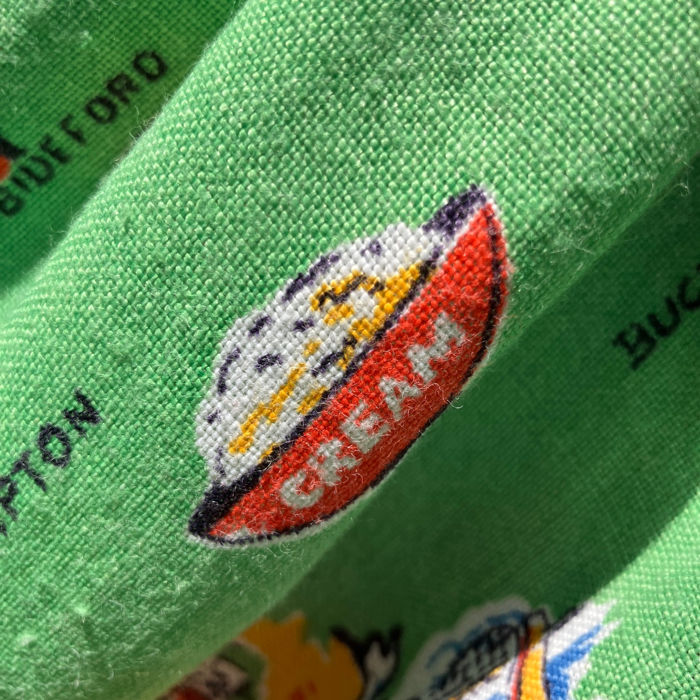 Shirt and shorts set made from vintage holiday souvenir tea towels