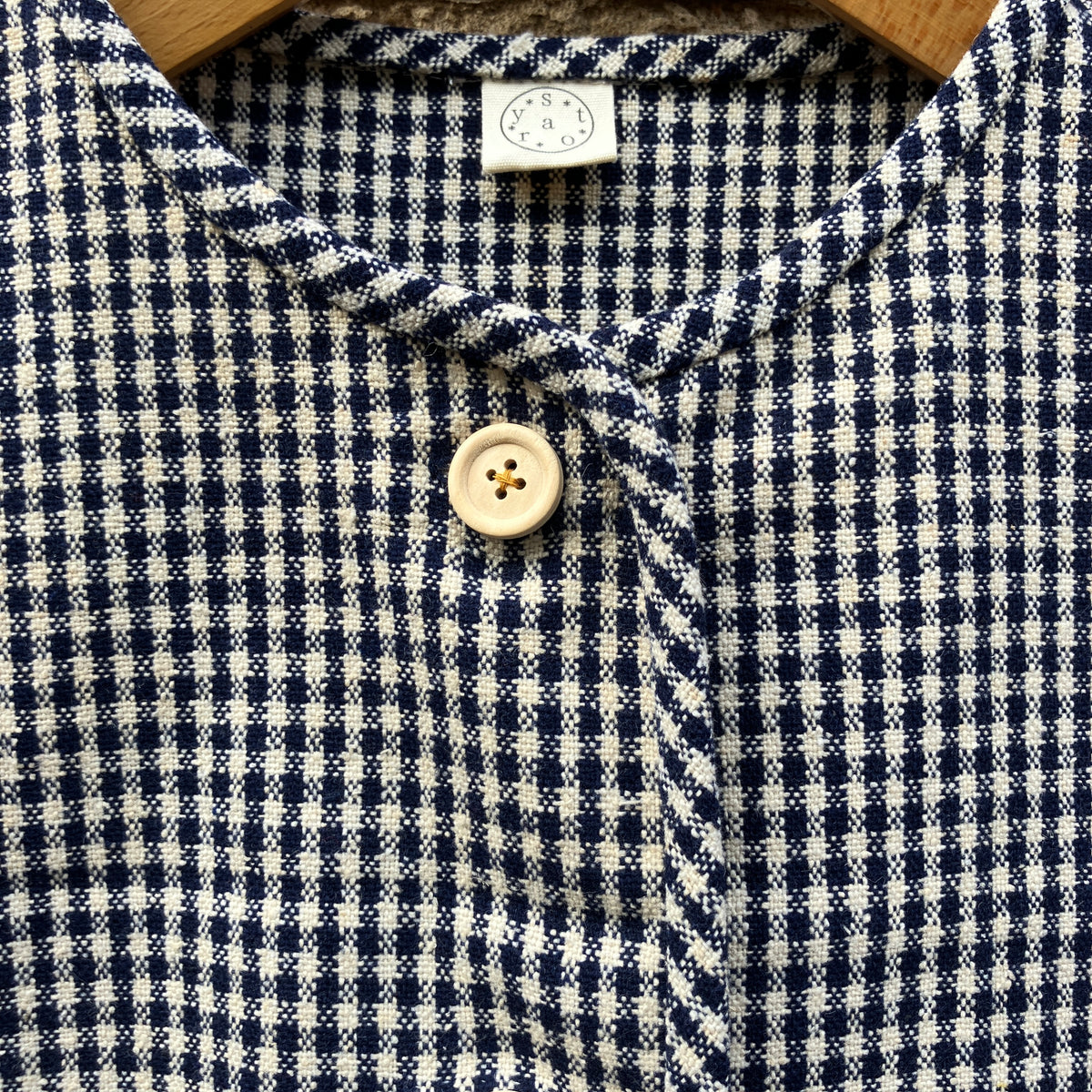 checked recycled wool vest 