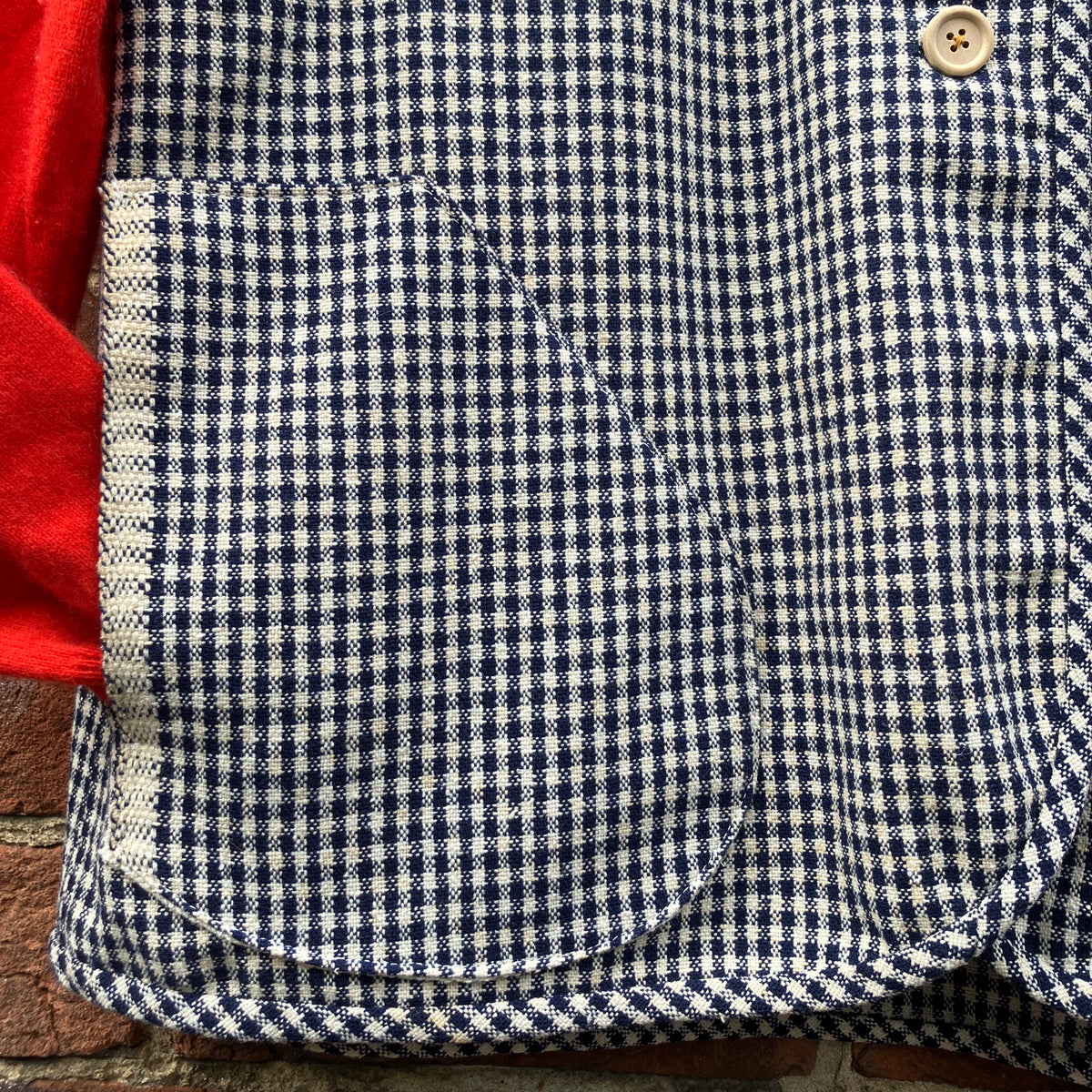 checked recycled wool vest 