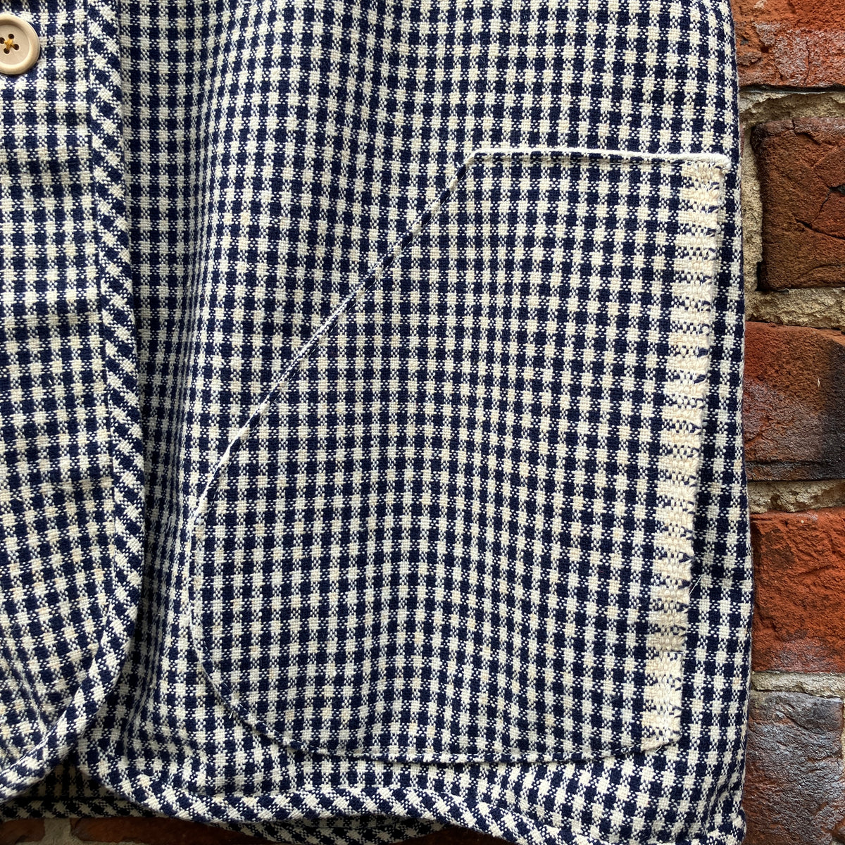 checked recycled wool vest 