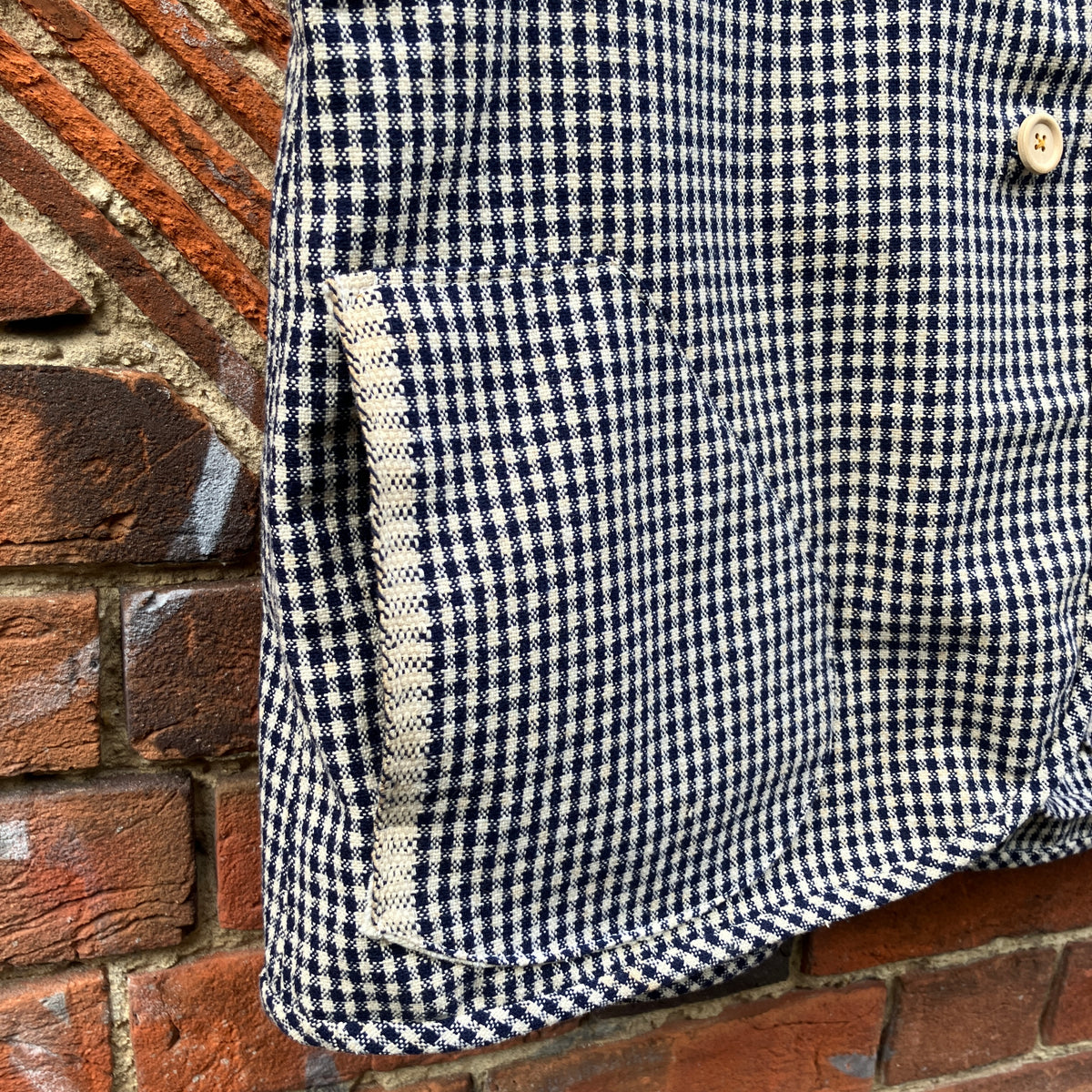 checked recycled wool vest 