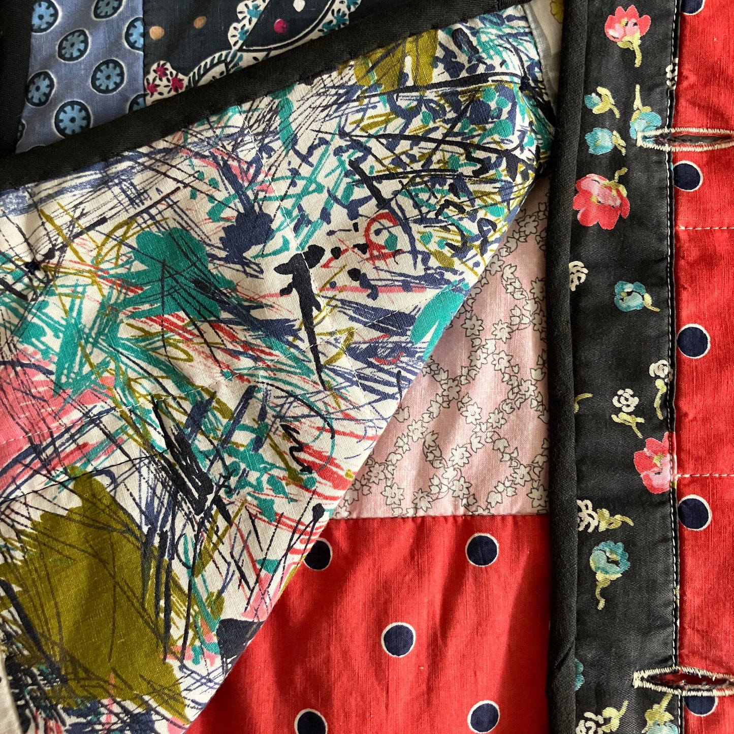 vest or waistcoat made from a vintage patchwork quilt