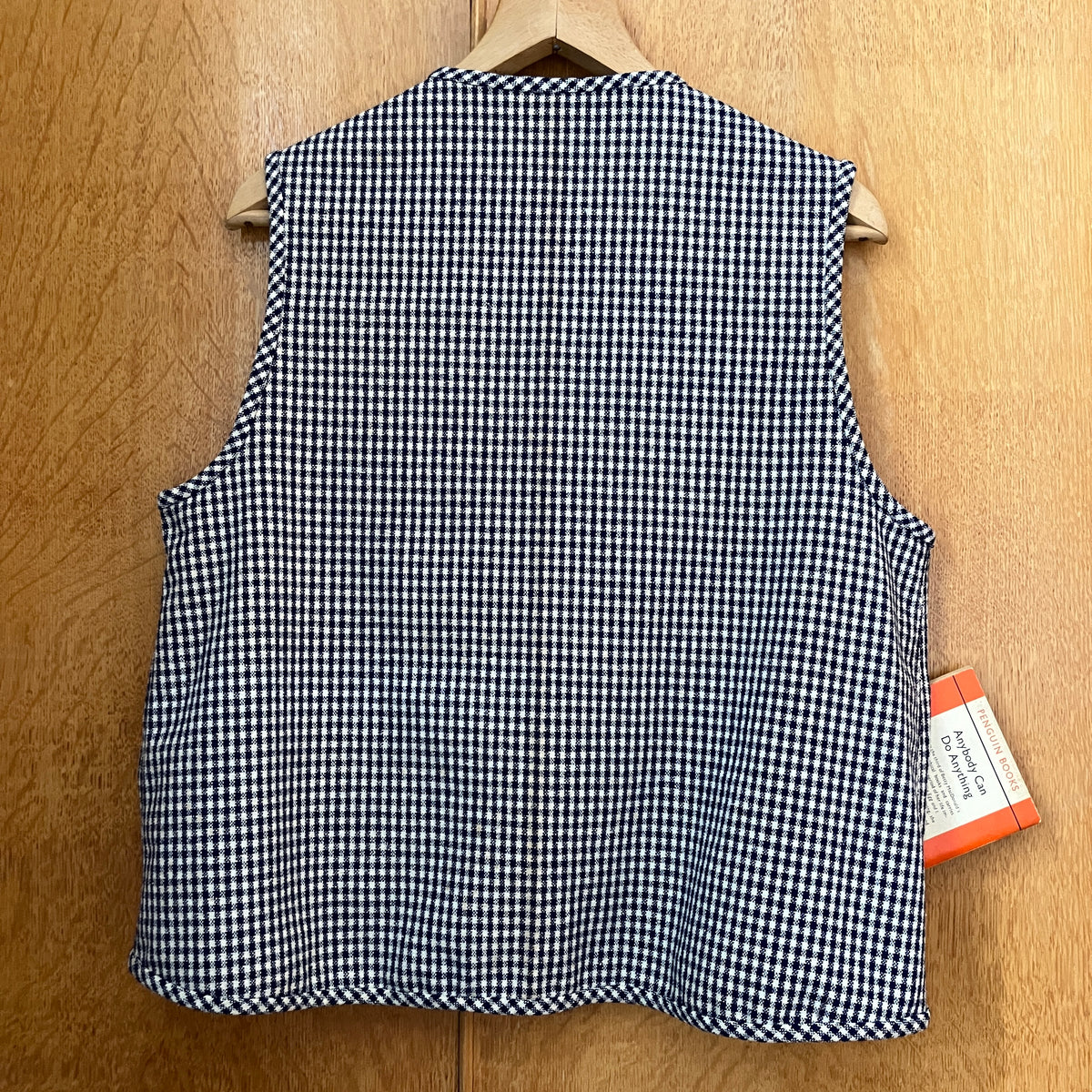 checked recycled wool vest 