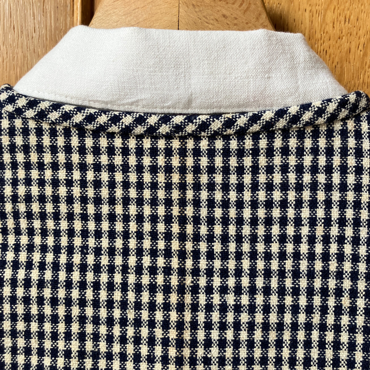 checked recycled wool vest 