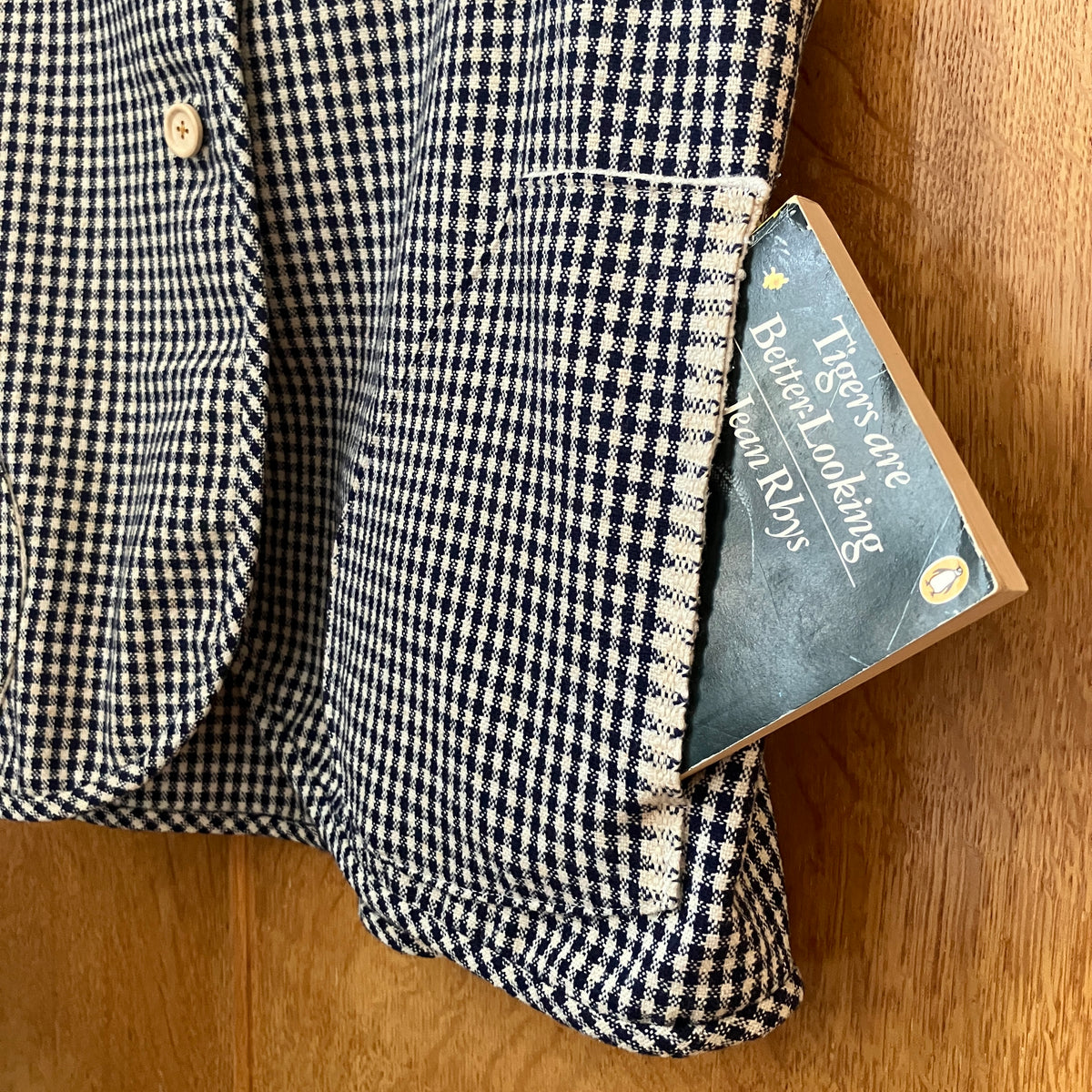 checked recycled wool vest 