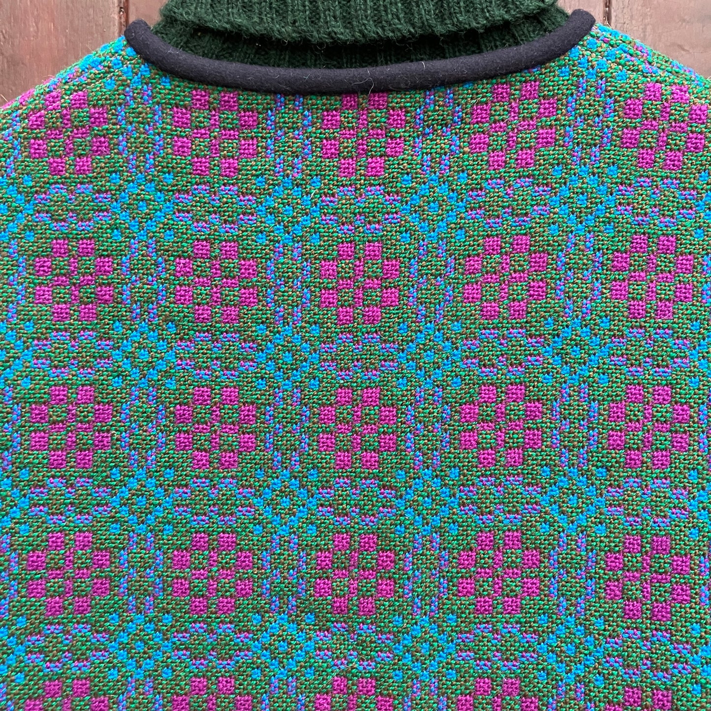 cosy vest made from vintage recycled welsh wool tapestry